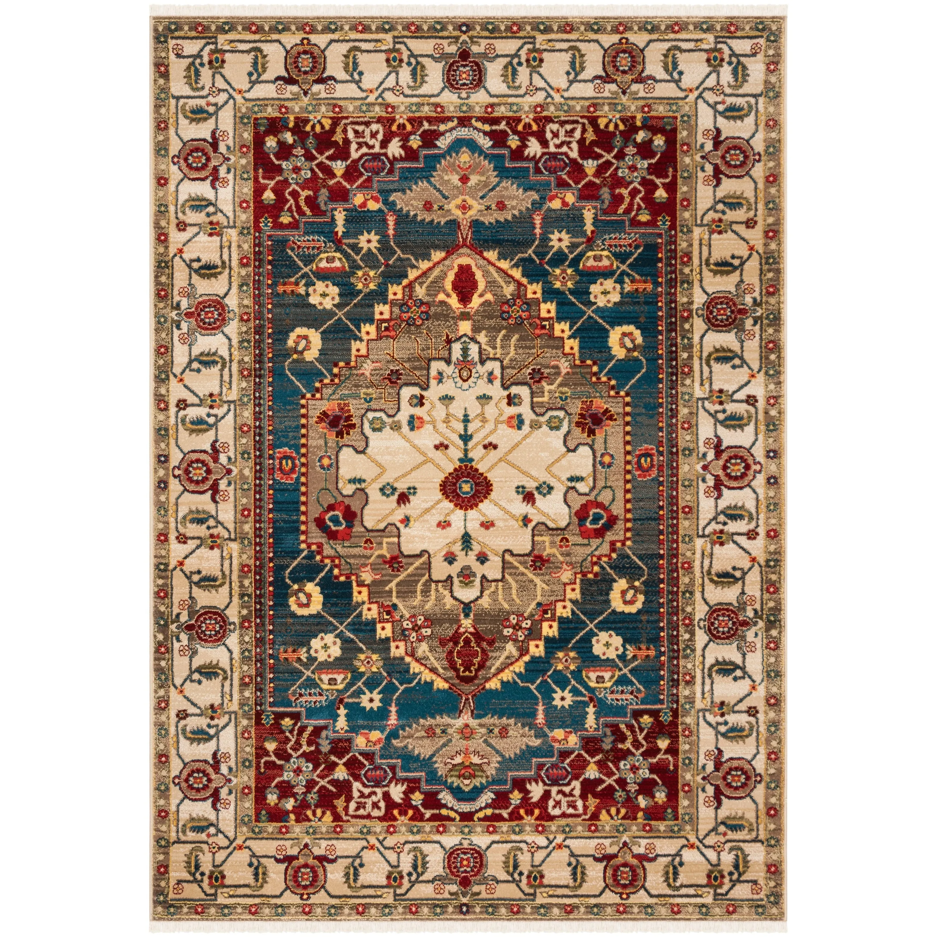 SAFAVIEH Kashan Mickie Oriental Rug with Fringe