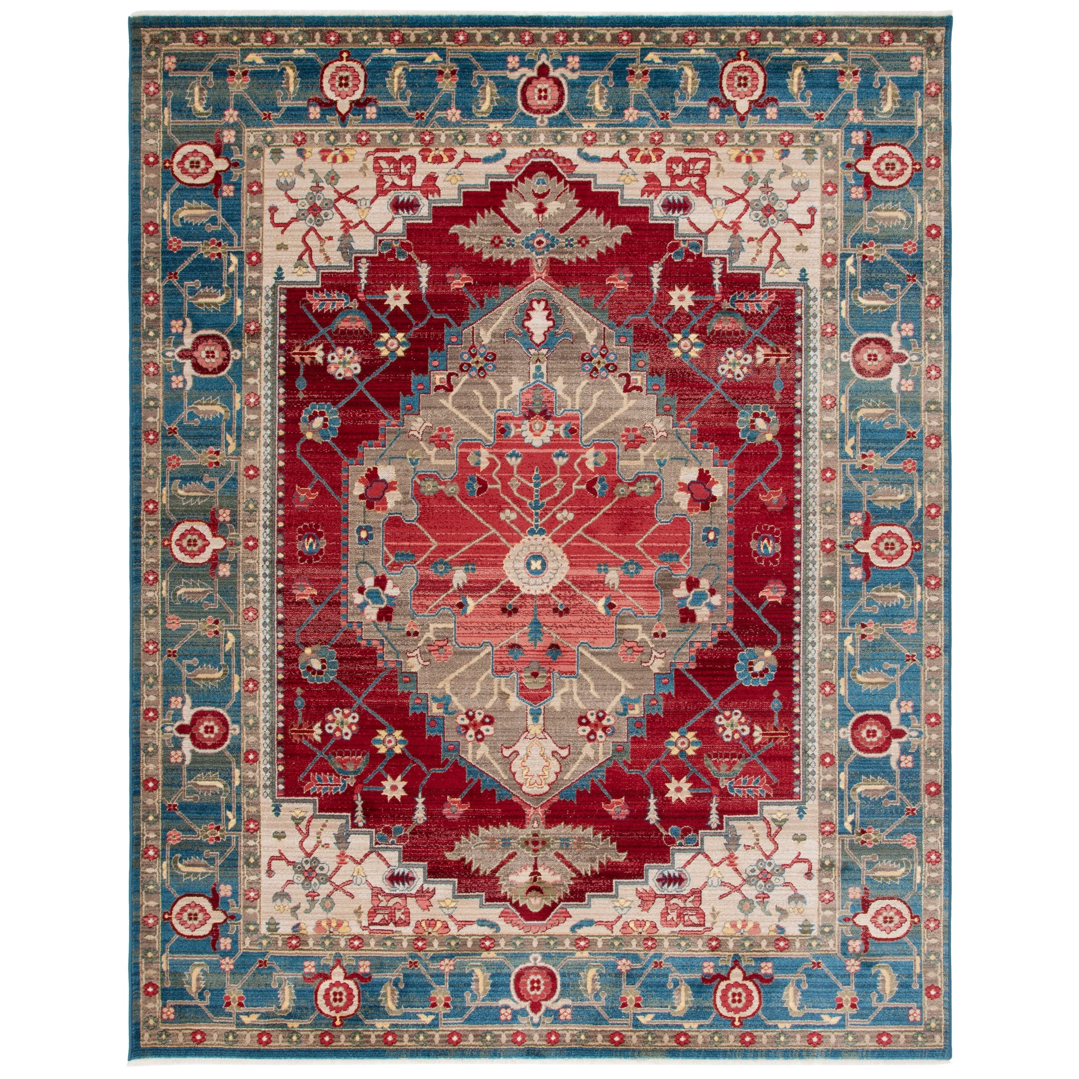 SAFAVIEH Kashan Mickie Oriental Rug with Fringe