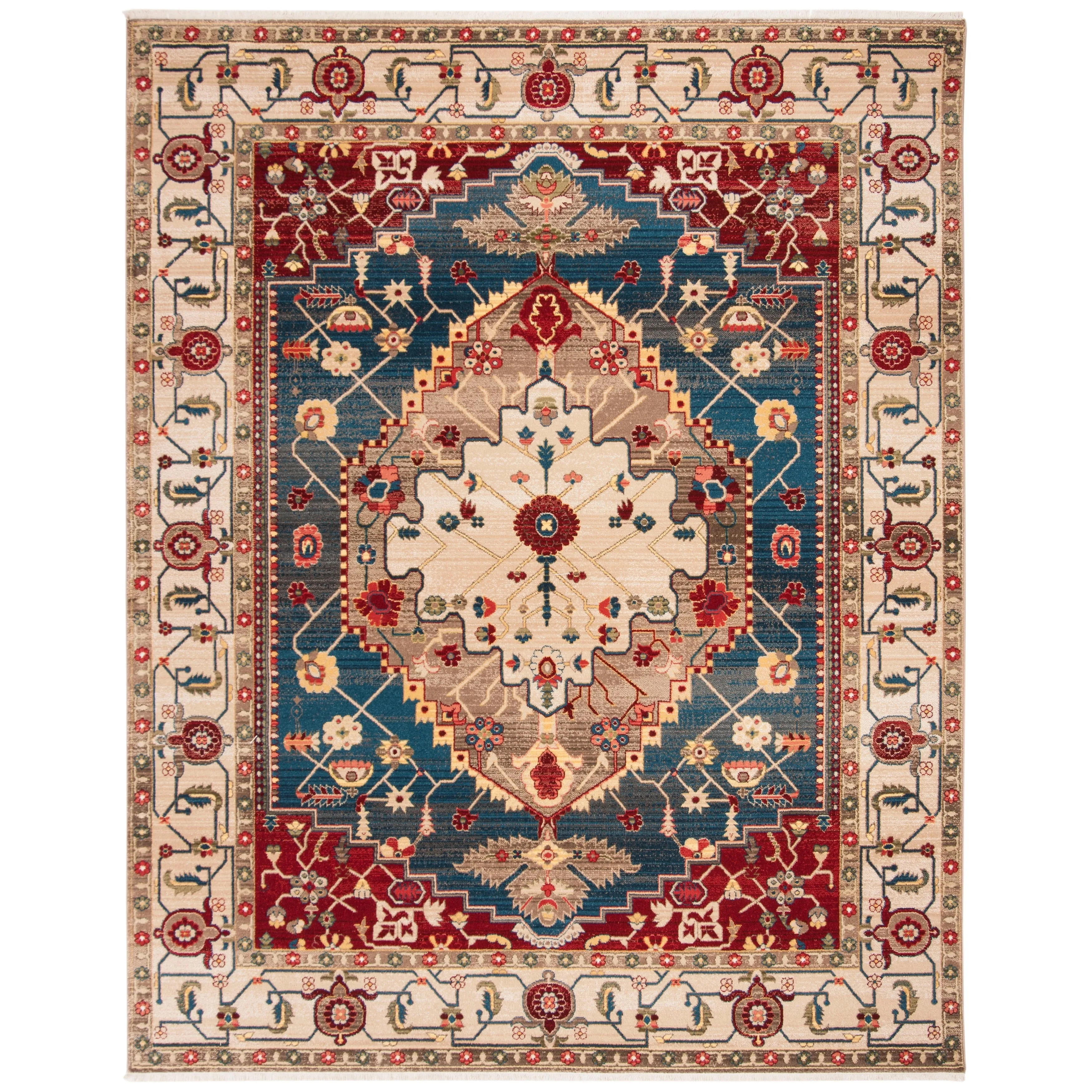 SAFAVIEH Kashan Mickie Oriental Rug with Fringe