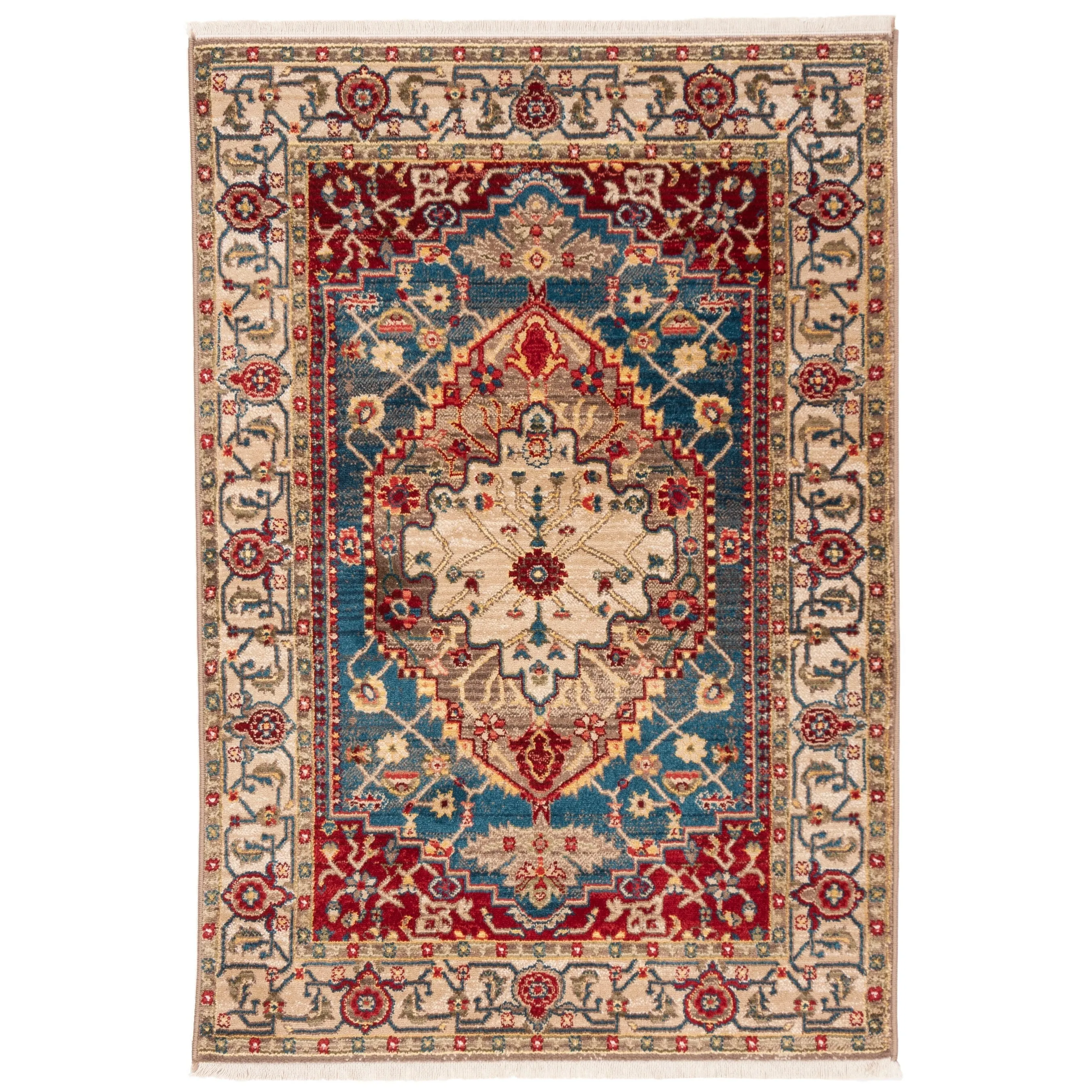 SAFAVIEH Kashan Mickie Oriental Rug with Fringe