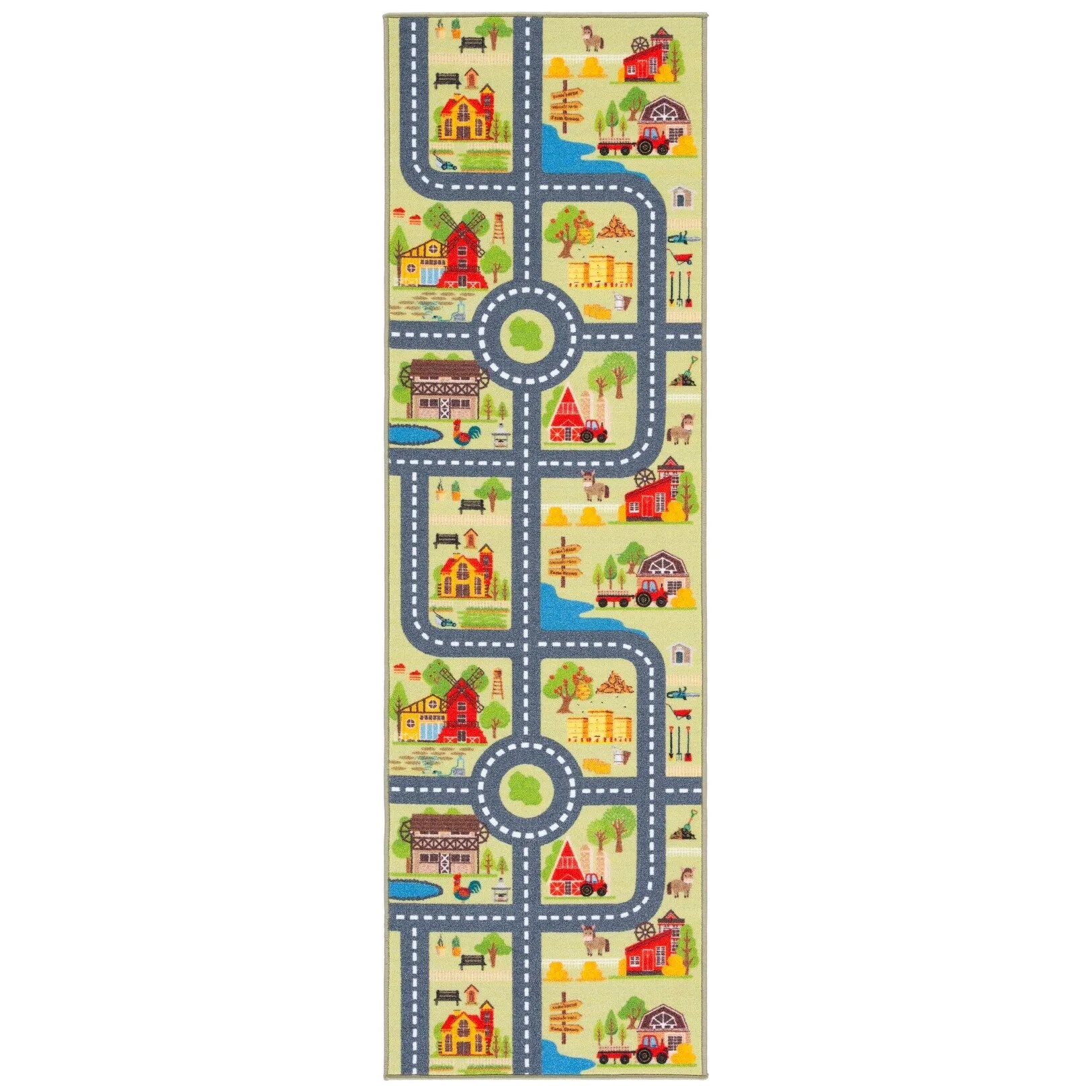 SAFAVIEH Kids Playhouse Machine Washable Slip Resistant Terrie Neighborhood