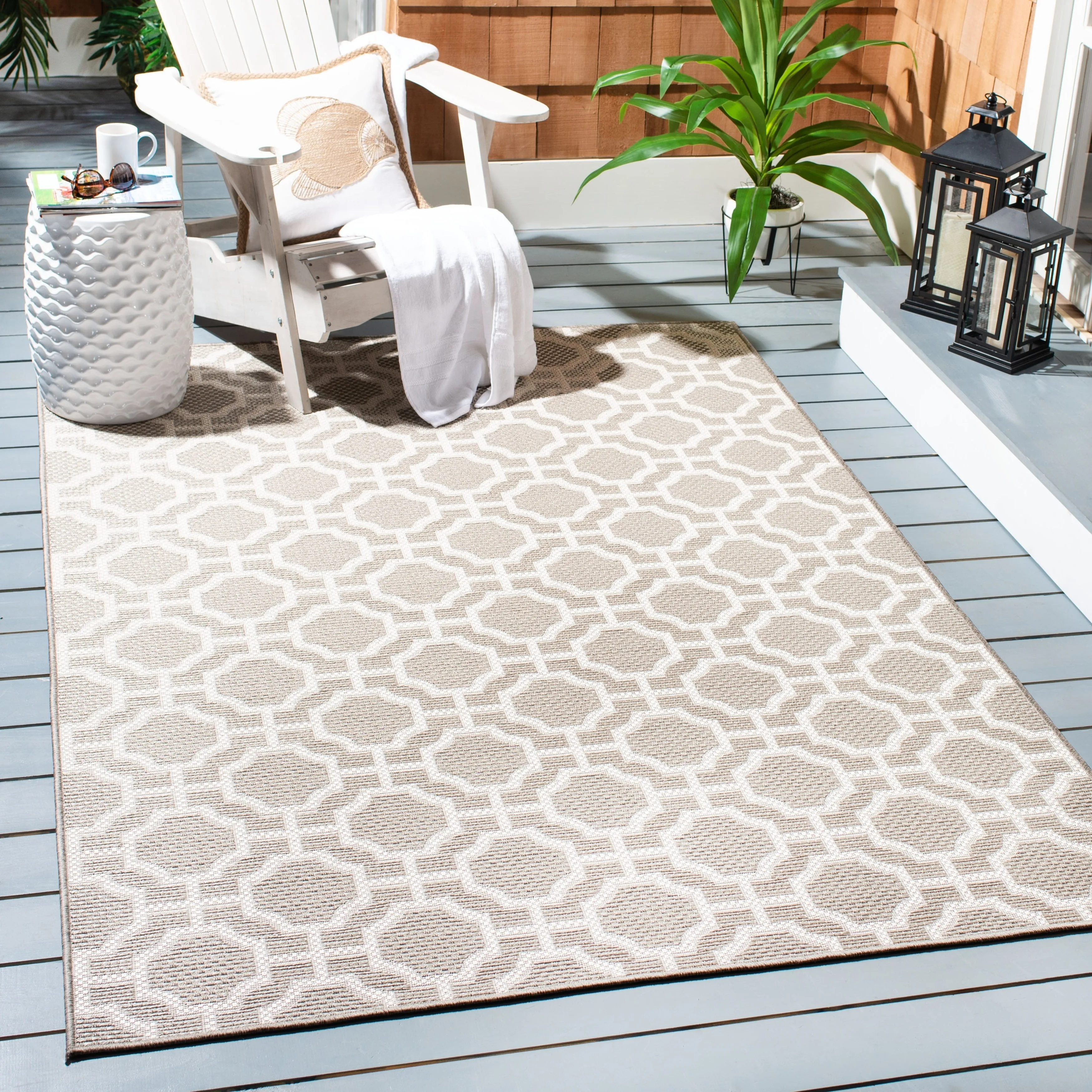 SAFAVIEH Lakeside Denitza Indoor/ Outdoor Waterproof Patio Backyard Rug