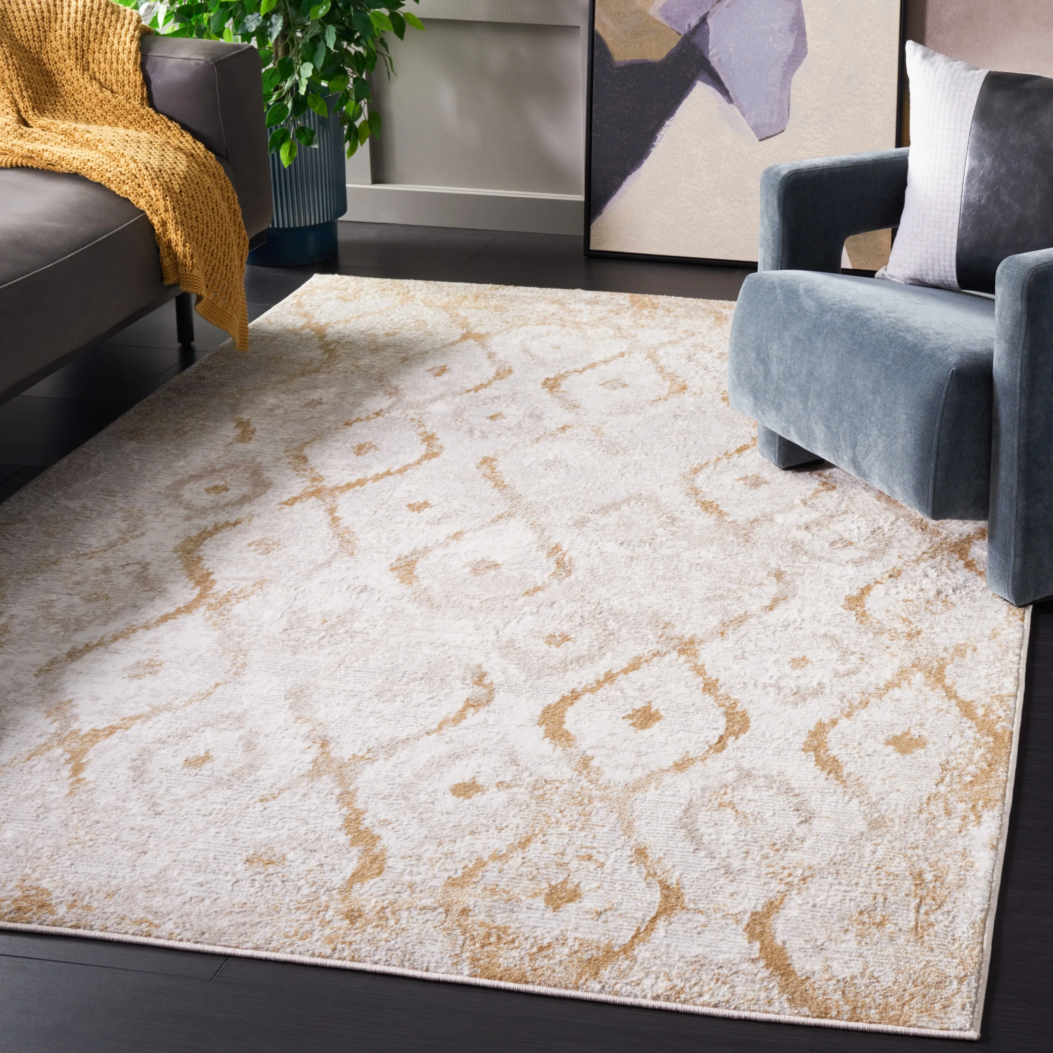 SAFAVIEH Meadow Radoica Modern Distressed Rug