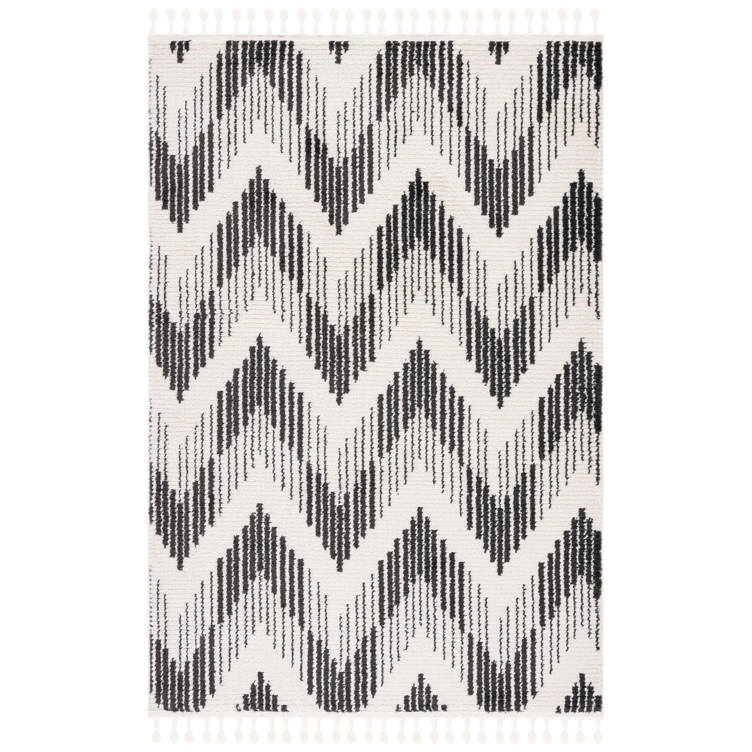 SAFAVIEH Moroccan Tassels Raida Chevron Rug