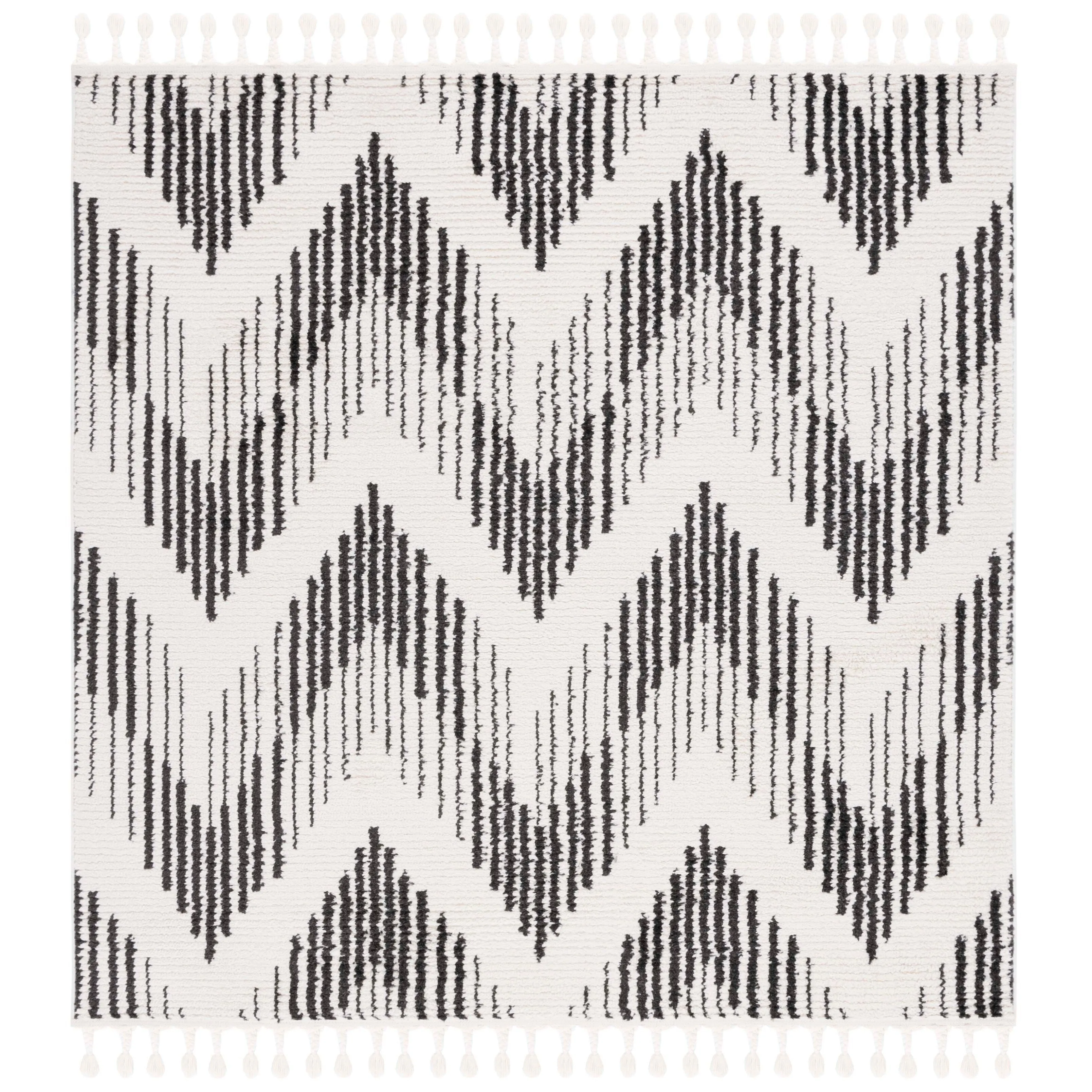 SAFAVIEH Moroccan Tassels Raida Chevron Rug