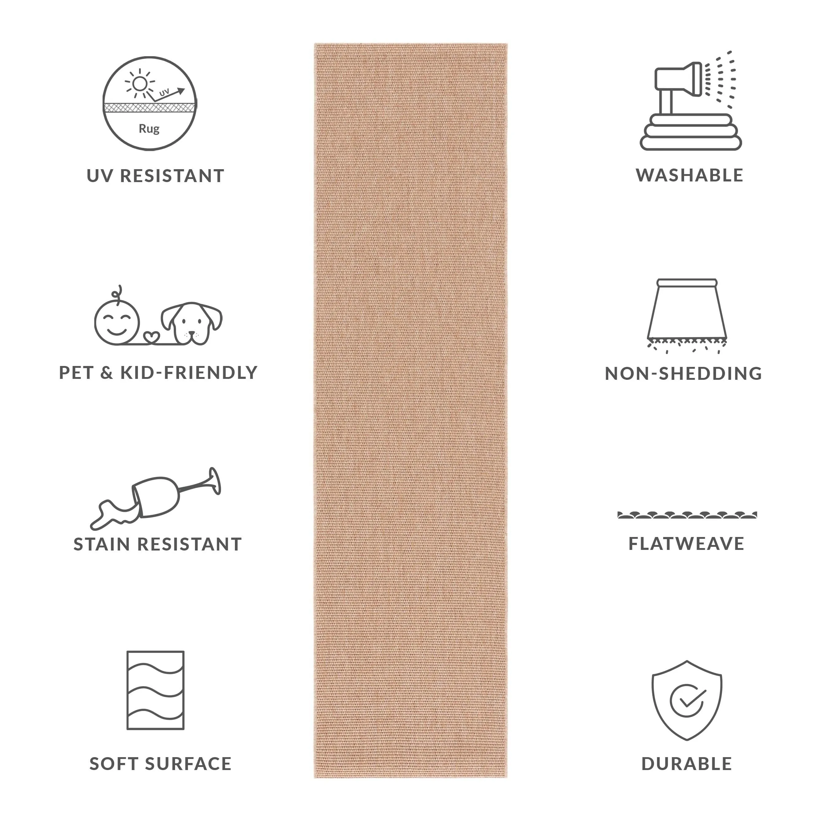 SAFAVIEH Sisal All-Weather Ajrie Indoor/Outdoor Waterproof Patio Backyard Rug