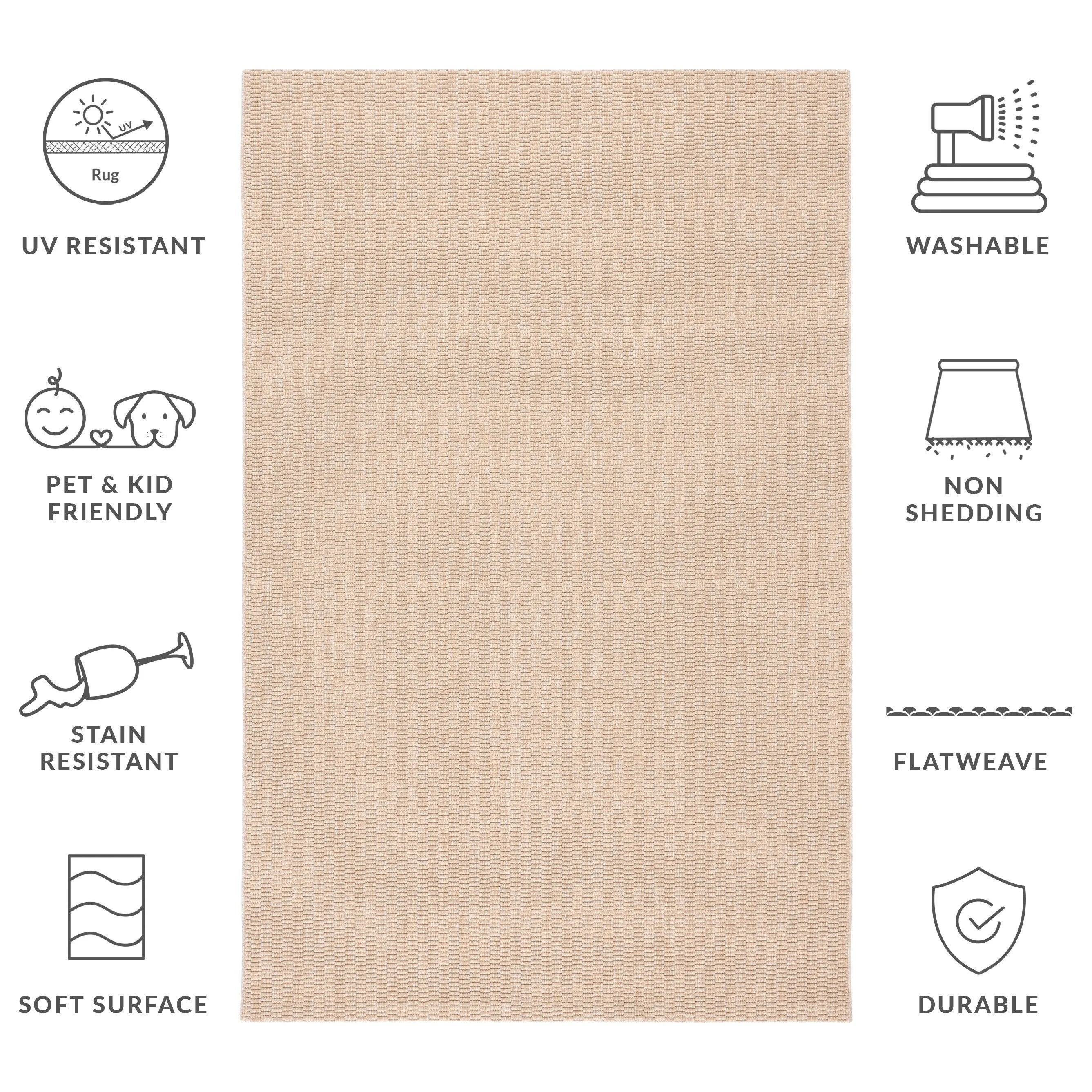 SAFAVIEH Sisal All-Weather Tressa Transitional Indoor/Outdoor Rug