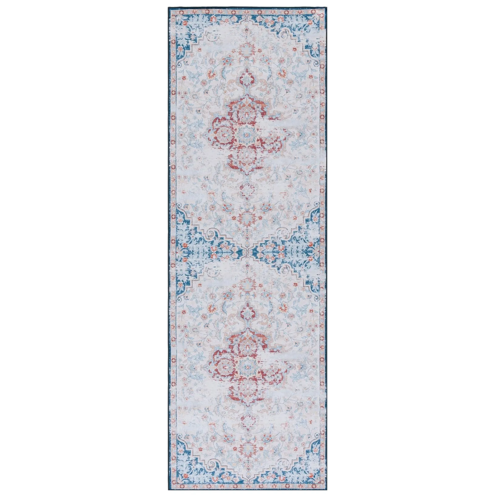 SAFAVIEH Tucson Machine Washable Slip Resistant Harmanda Oriental Medallion