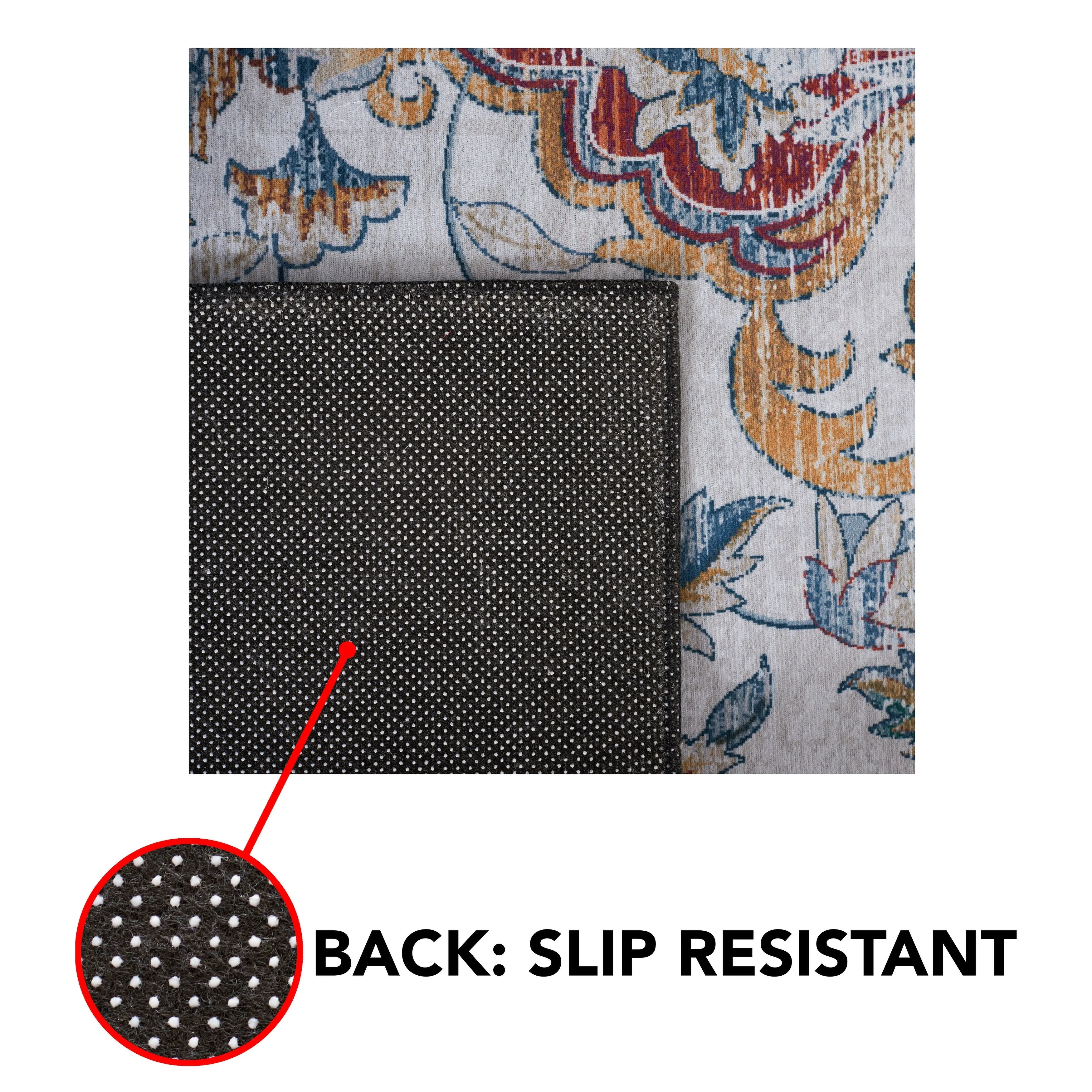 SAFAVIEH Tucson Machine Washable Slip Resistant Harmanda Oriental Medallion