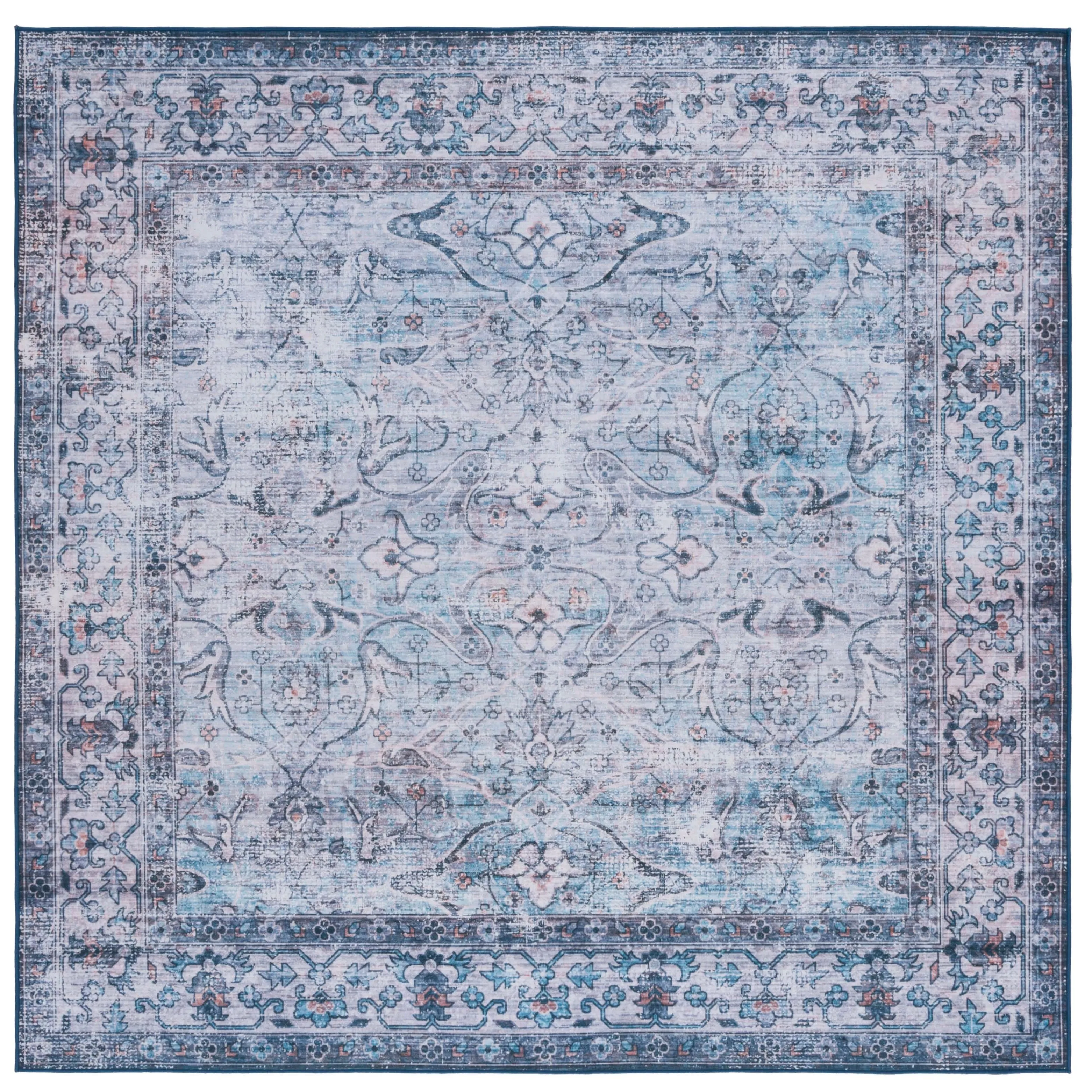 SAFAVIEH Tucson Machine Washable Slip Resistant Magdalene Traditional Rug