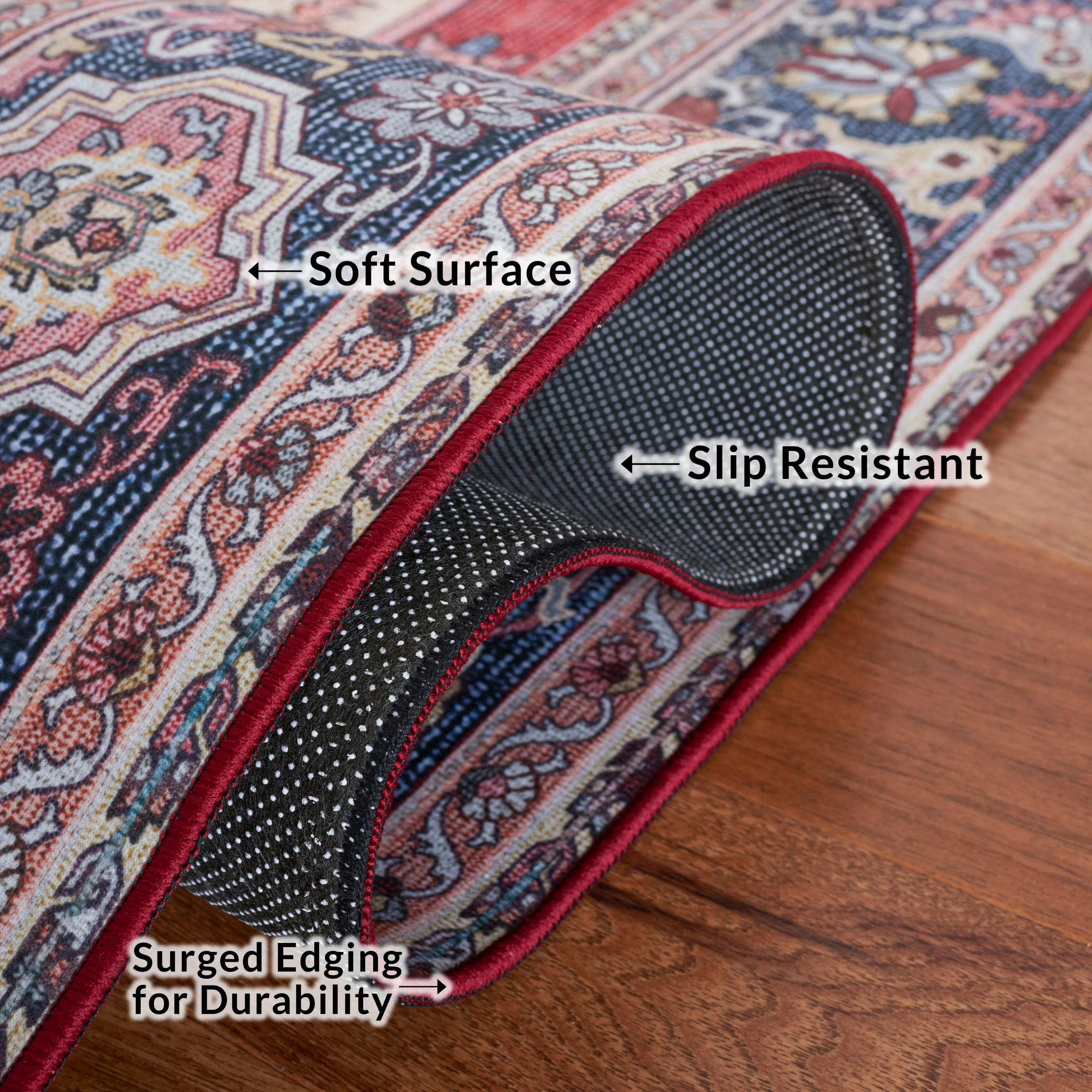 SAFAVIEH Tucson Machine Washable Slip Resistant Nevada Traditional Rug