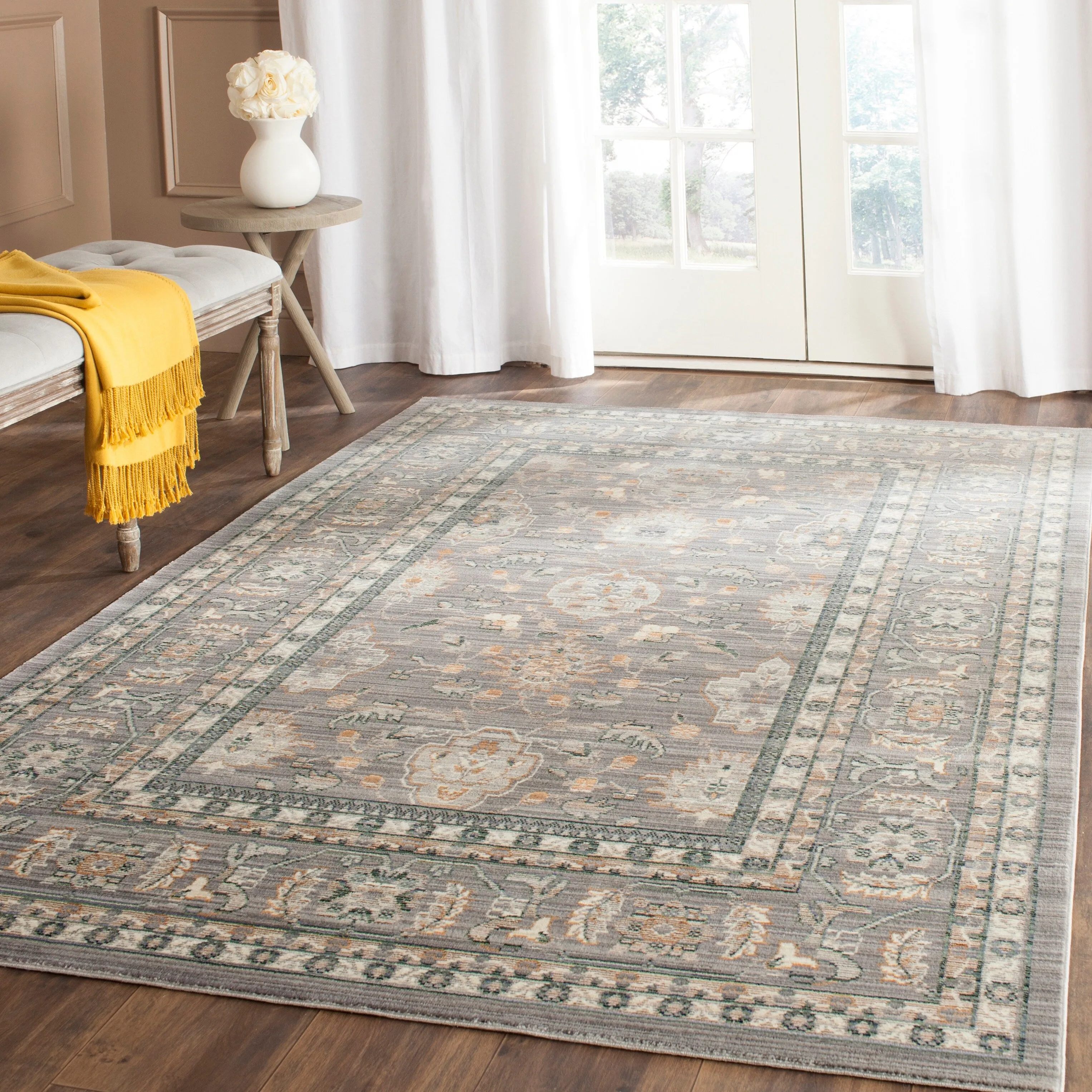 SAFAVIEH Valencia Shaked Distressed Vintage Boho Oriental Polyester Rug