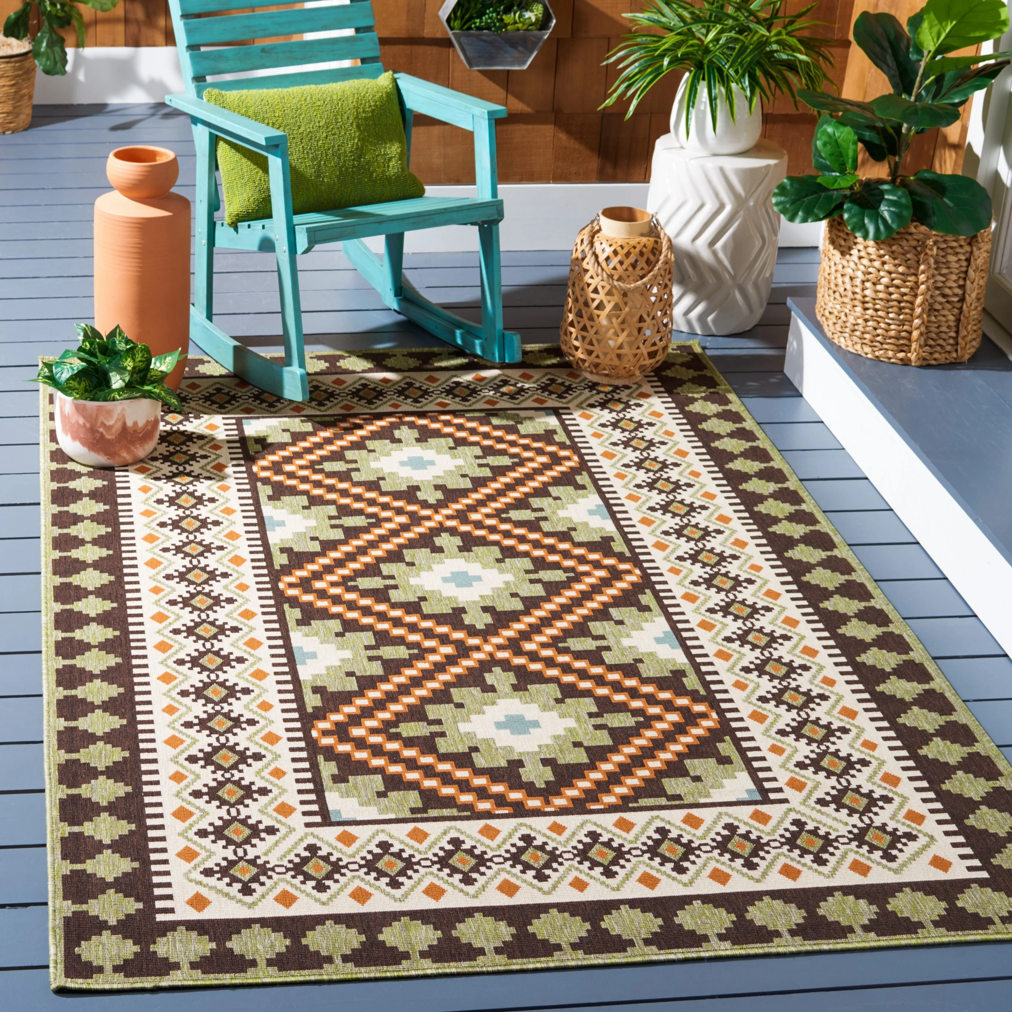 SAFAVIEH Veranda Selda Indoor/ Outdoor Waterproof Patio Backyard Rug