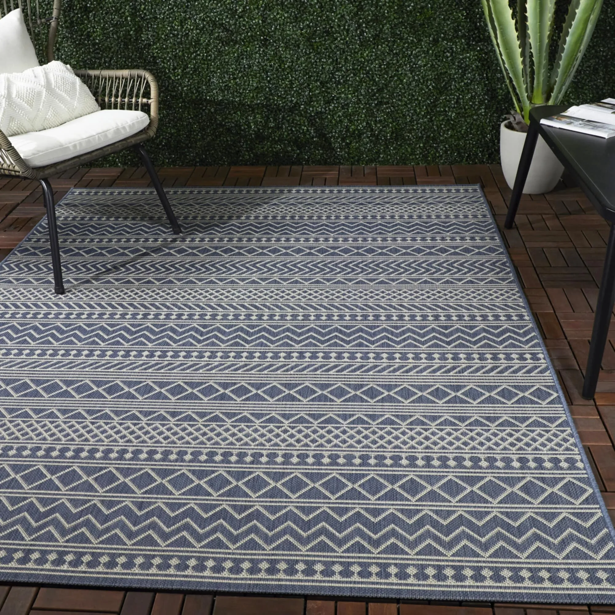 Semper Boho Stripe Indoor/Outdoor Area Rug