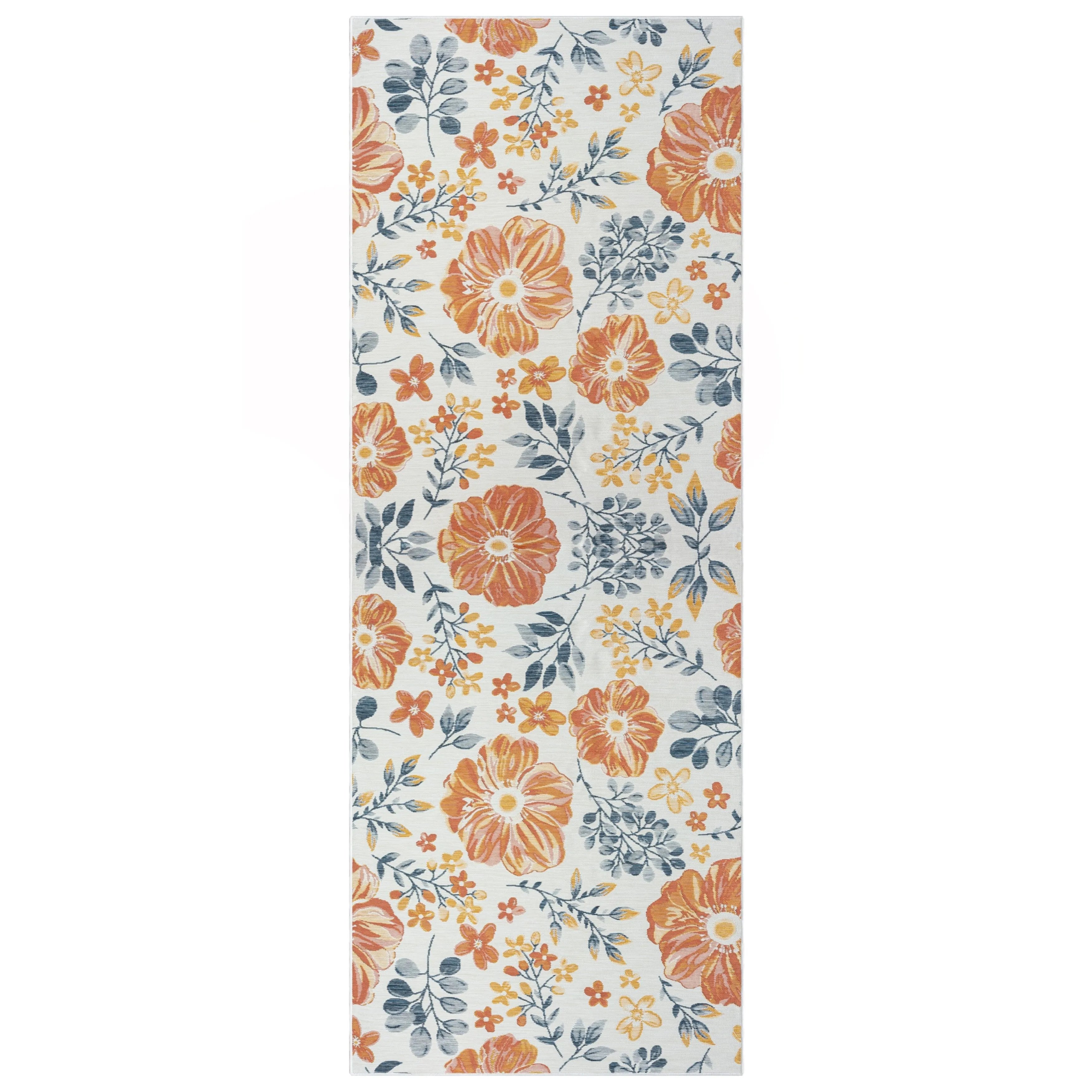 Sevita Blue/Ivory Floral Indoor/Outdoor Reversible Area Rug