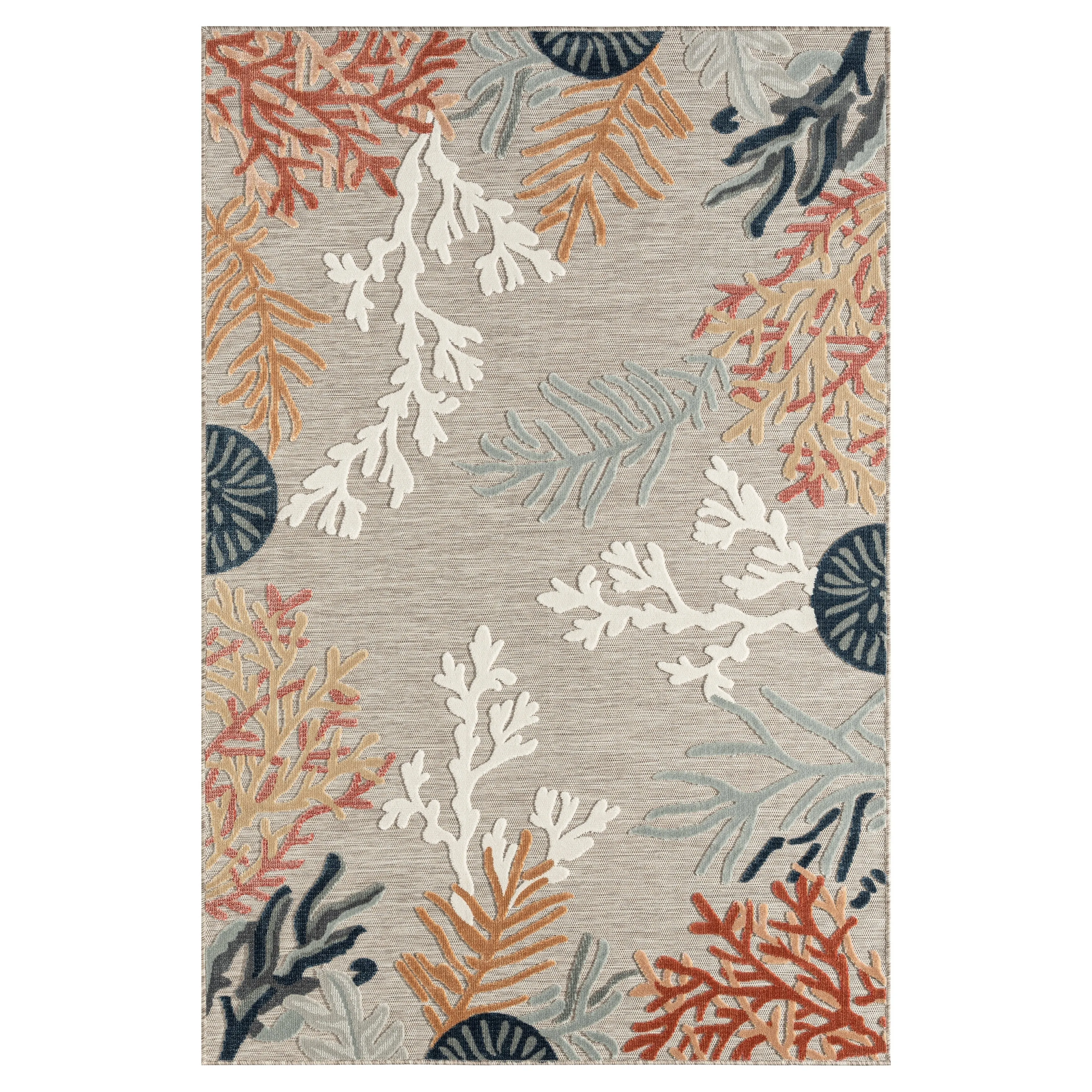 Sevita Coral Reef Textured Coastal Indoor/Outdoor Area Rug