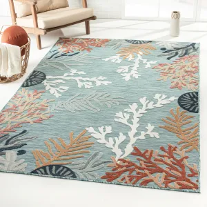Sevita Coral Reef Textured Coastal Indoor/Outdoor Area Rug