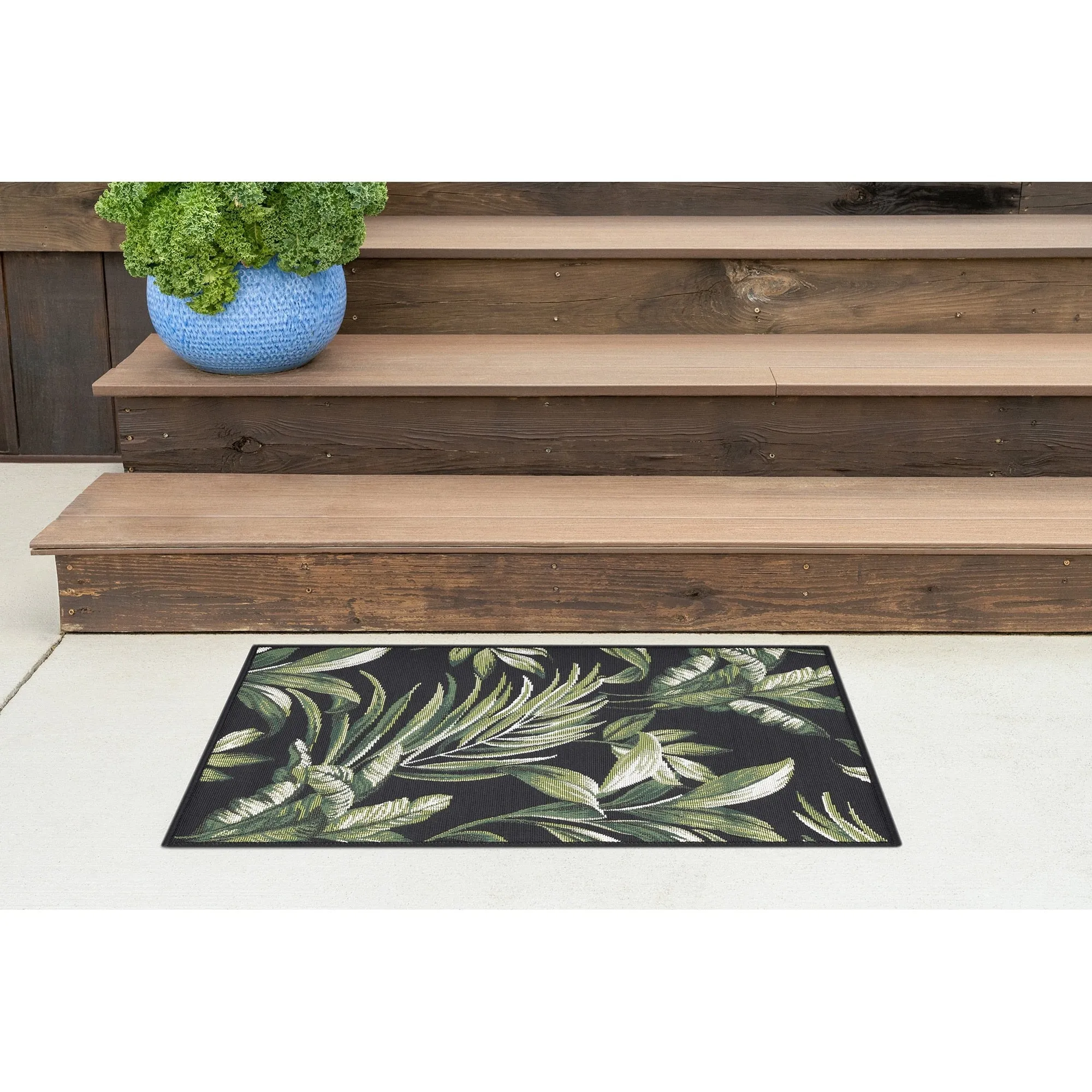 Sizzling Nautical & Coastal Floral & Botanical Indoor/Outdoor Area Rug