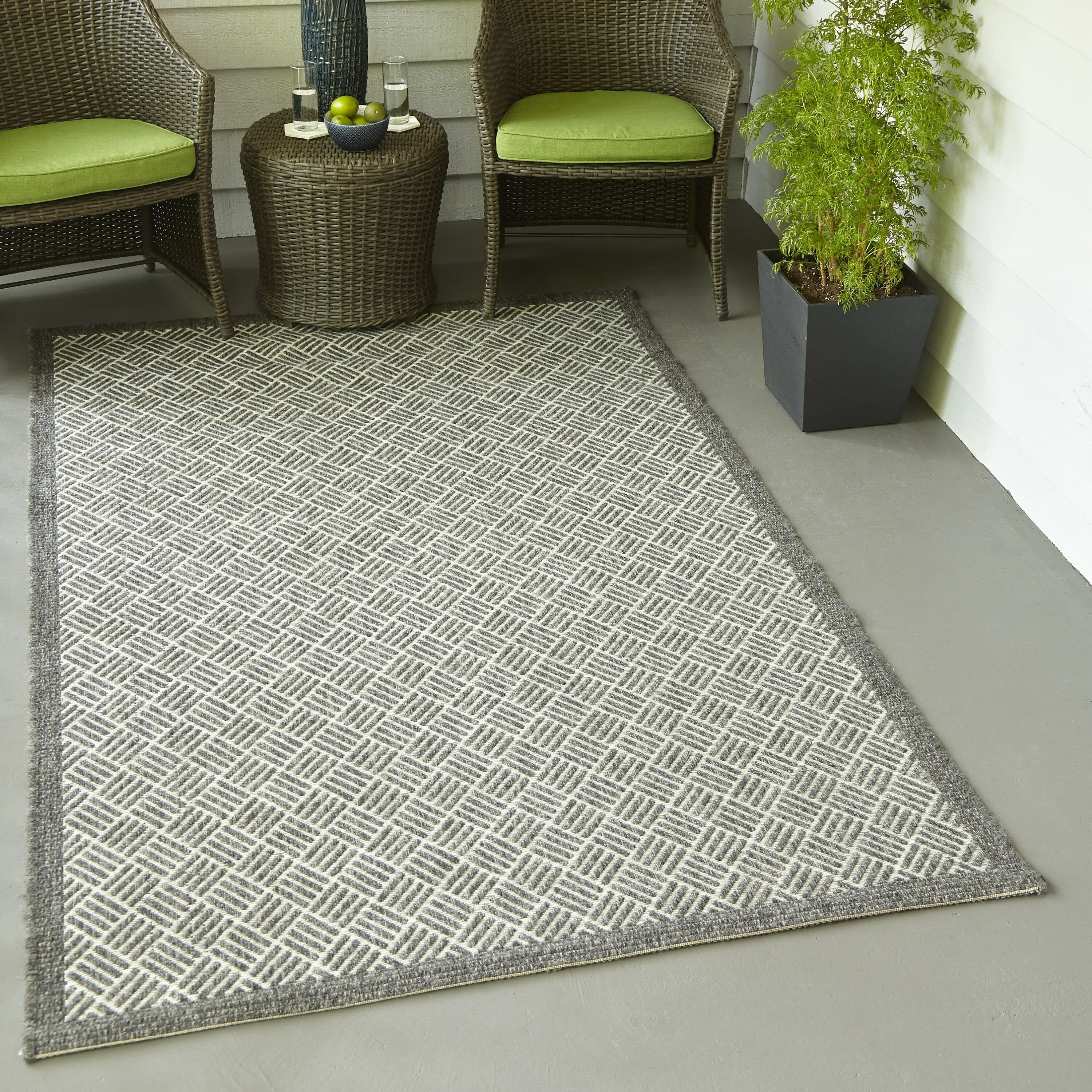 Skyline Decor Charcoal Como Rugs in Rectangle Shape - 7' X 10'