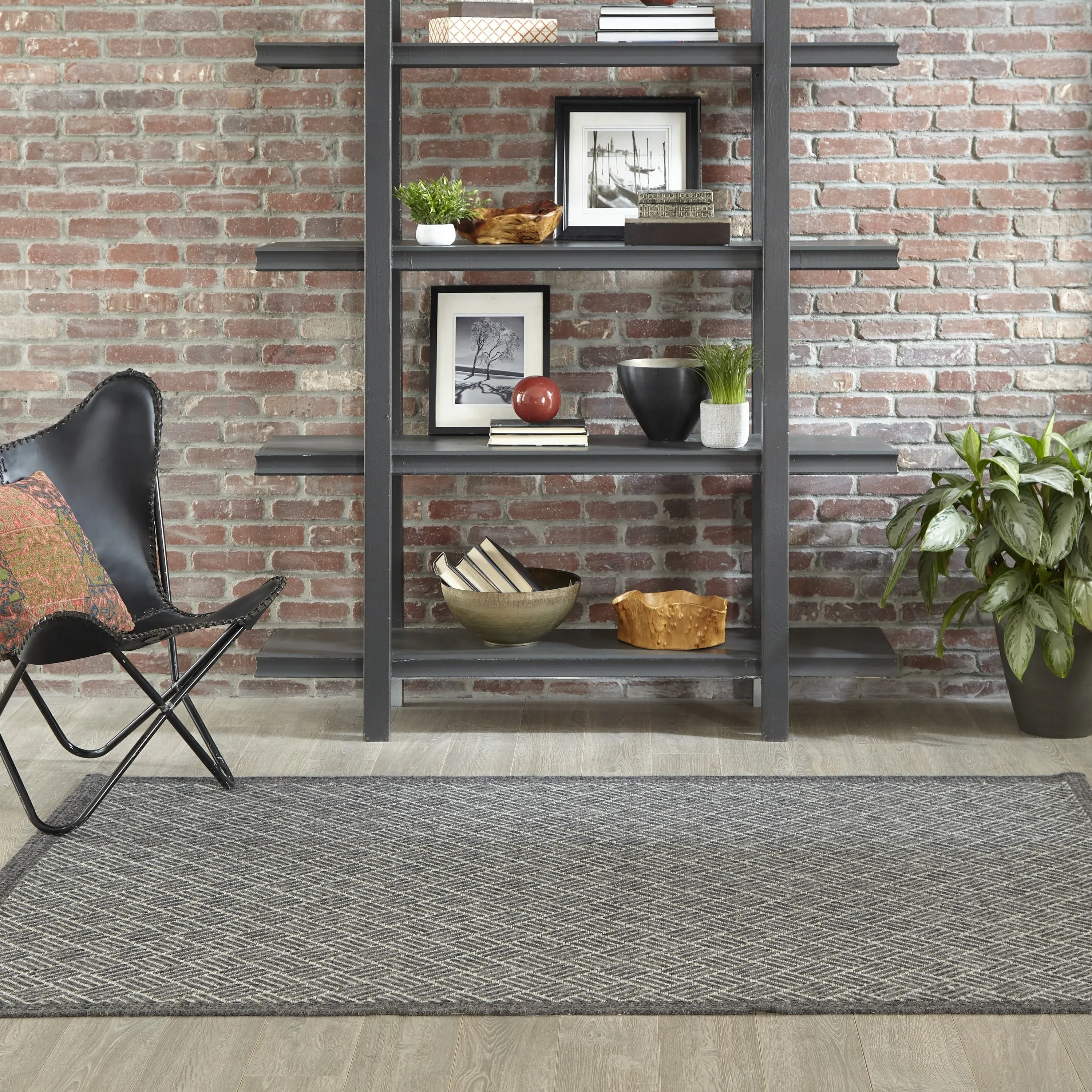 Skyline Decor Charcoal Como Rugs in Rectangle Shape - 7' X 10'
