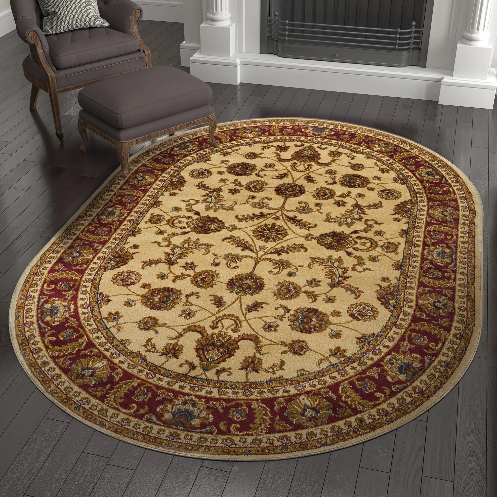 Soho Traditional Floral Indoor Area Rug