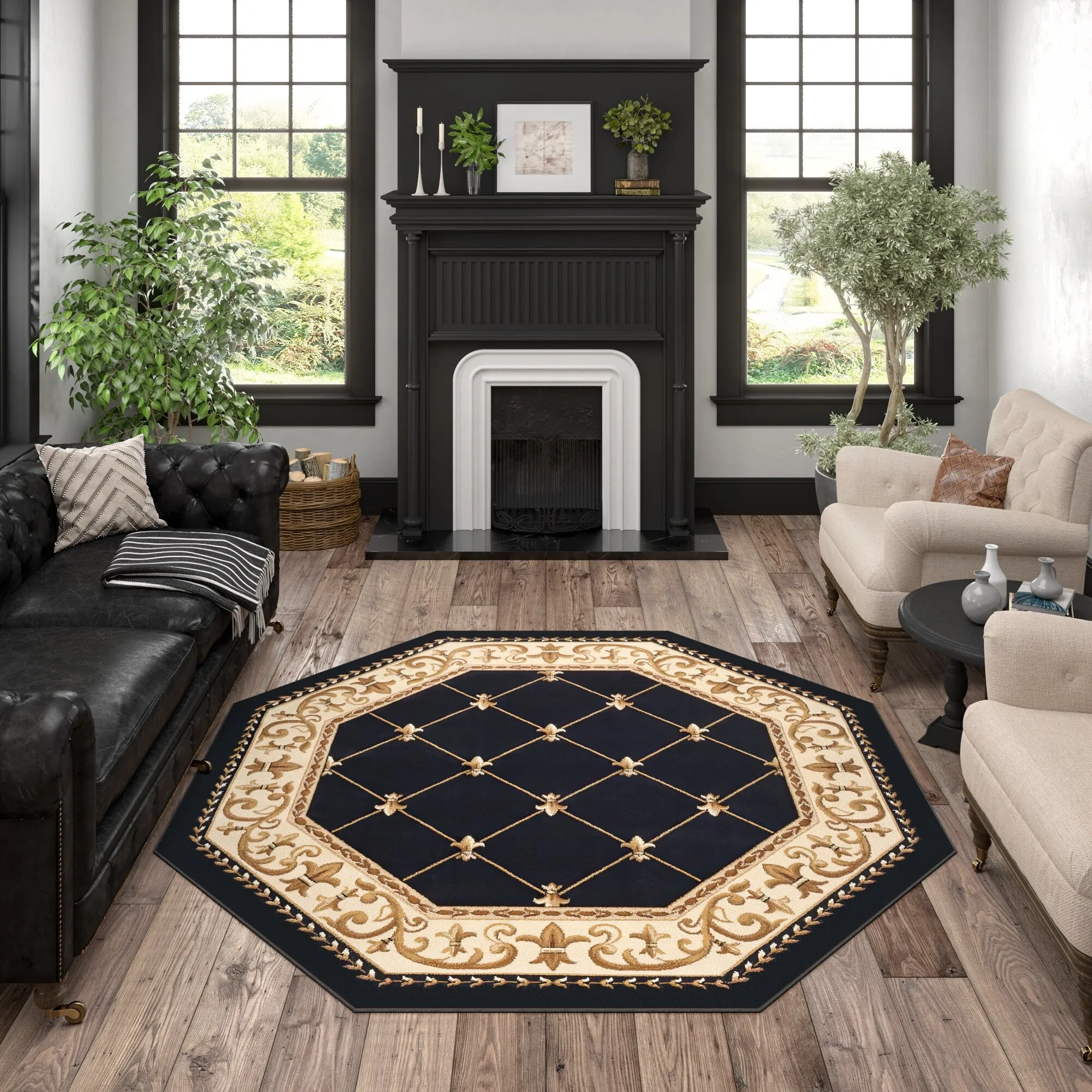 Soho Traditional Scroll Indoor Area Rug