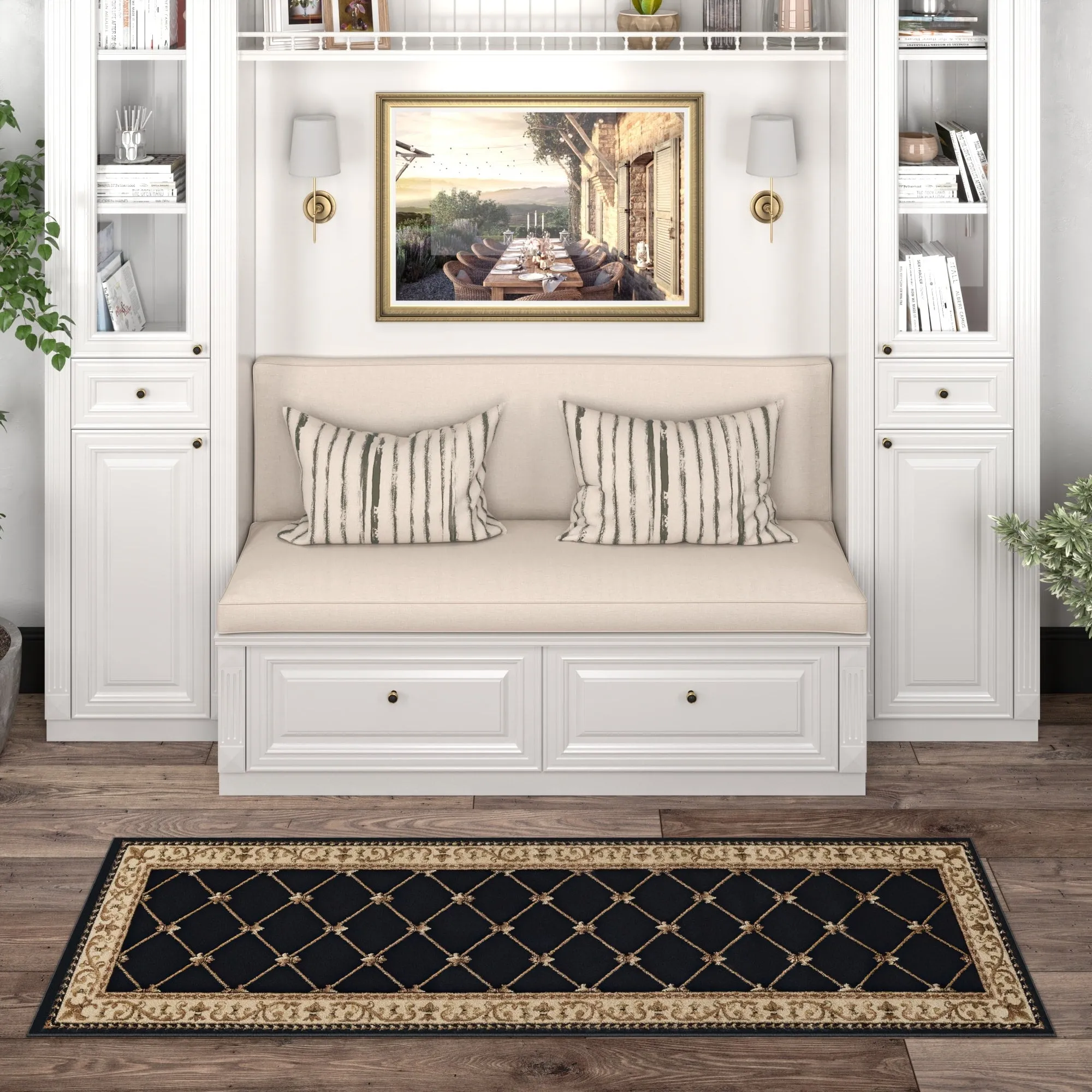 Soho Traditional Scroll Indoor Area Rug