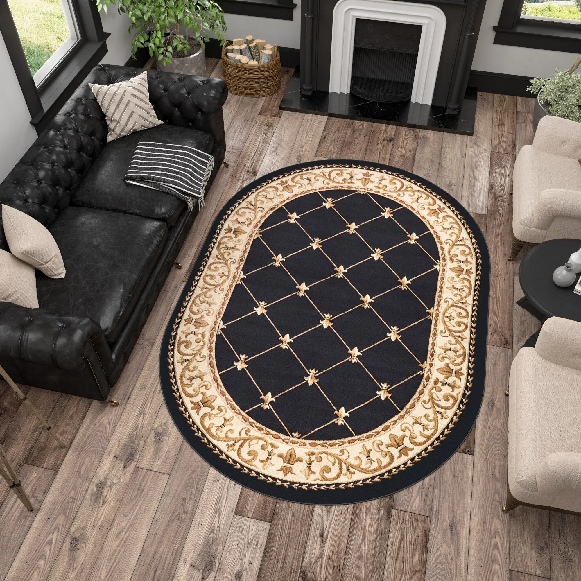 Soho Traditional Scroll Indoor Area Rug