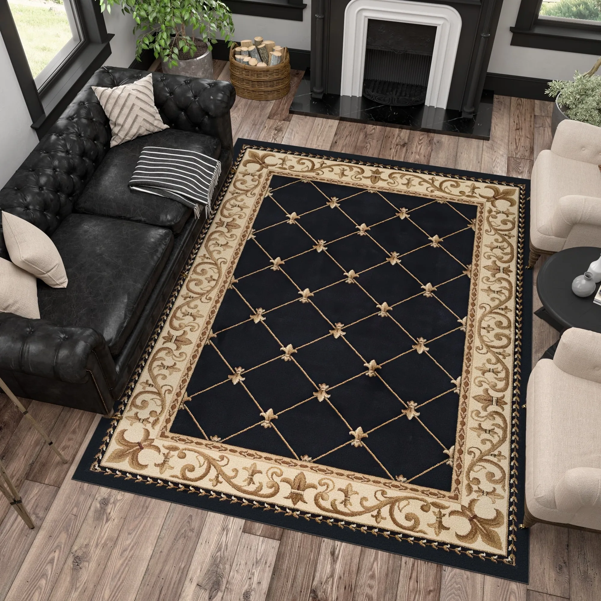 Soho Traditional Scroll Indoor Area Rug