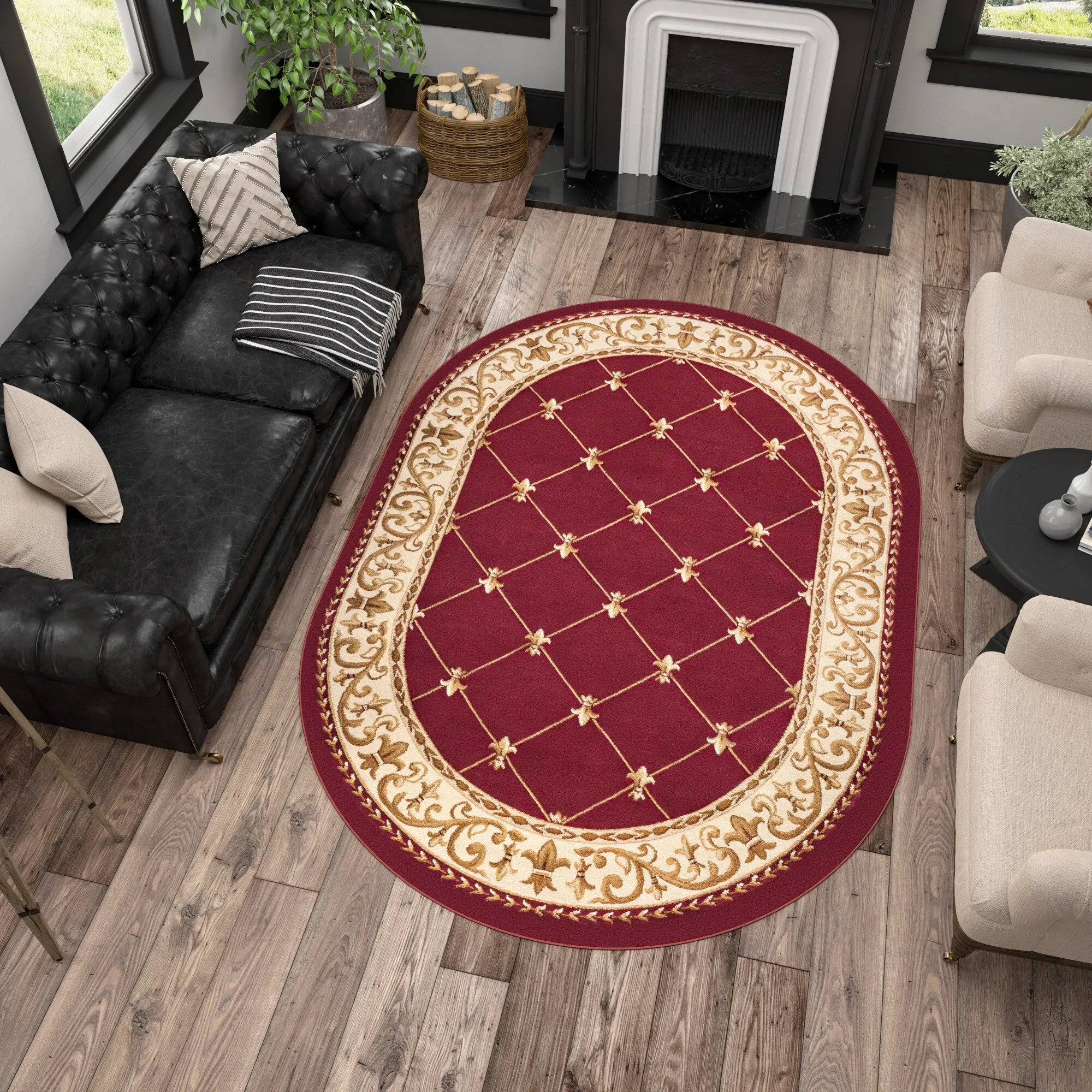 Soho Traditional Scroll Indoor Area Rug