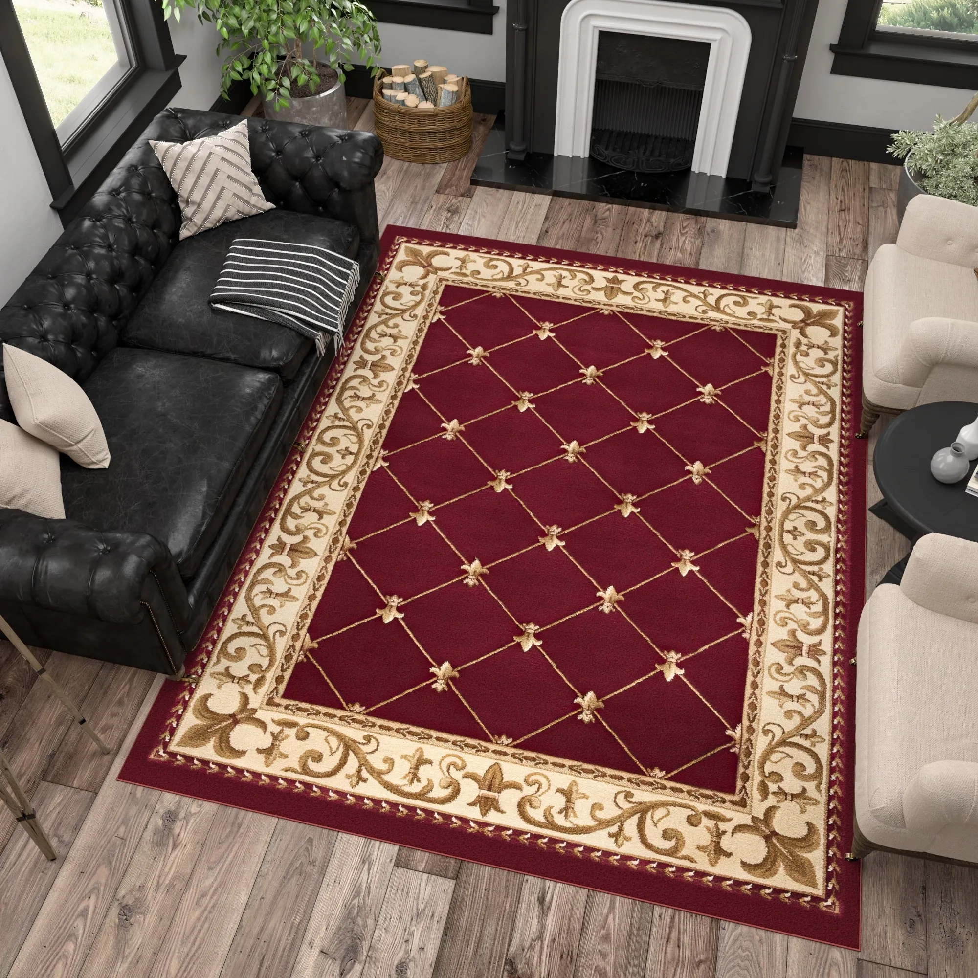 Soho Traditional Scroll Indoor Area Rug