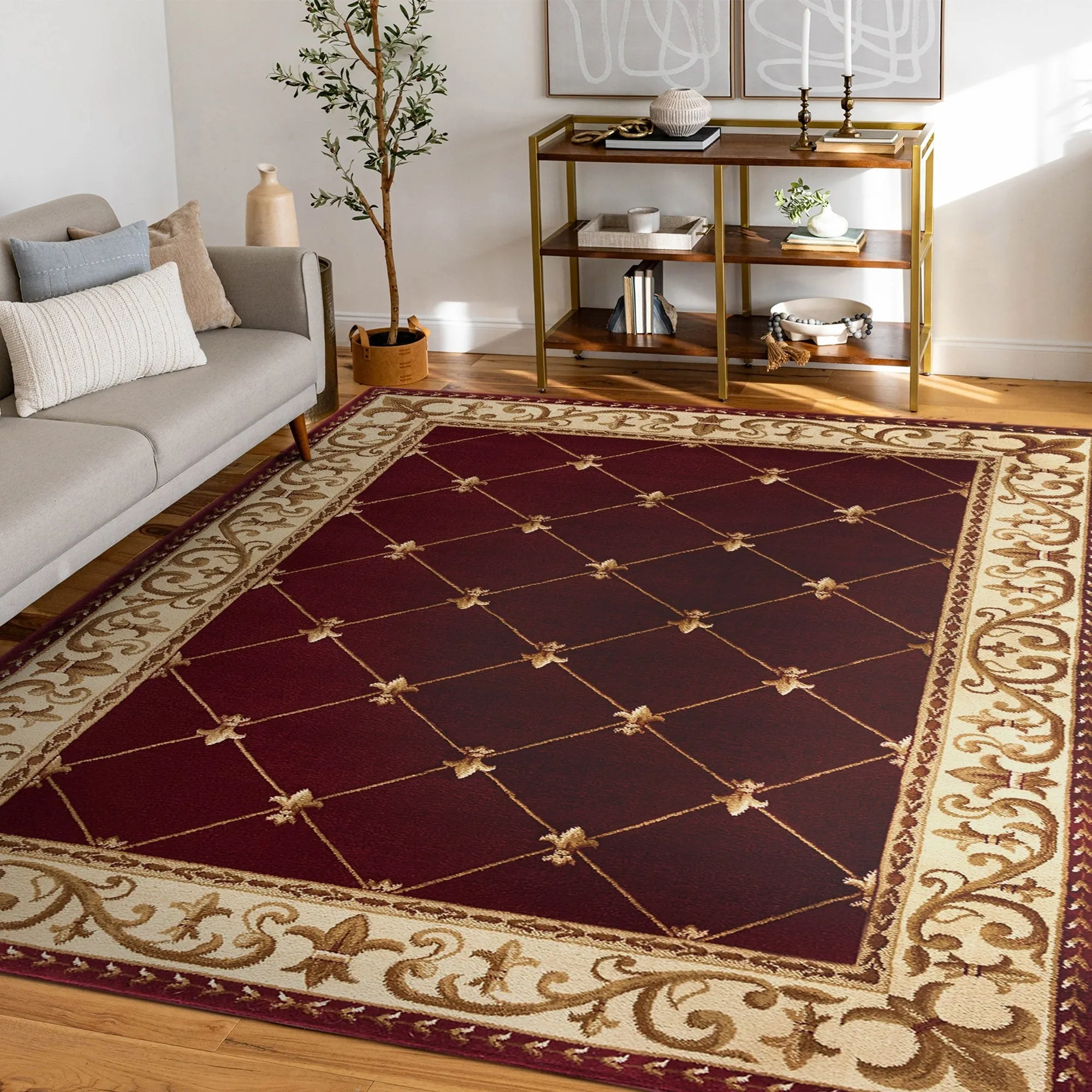 Soho Traditional Scroll Indoor Area Rug