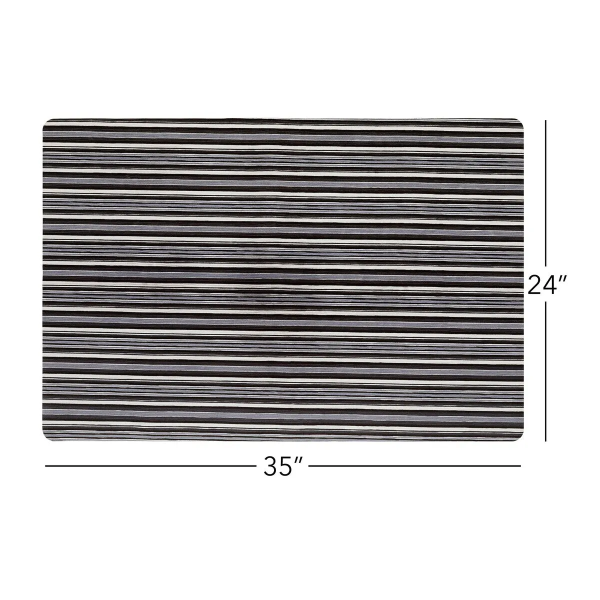 SoHome Smooth Step Striped Machine Washable Kitchen Mat. 24x35