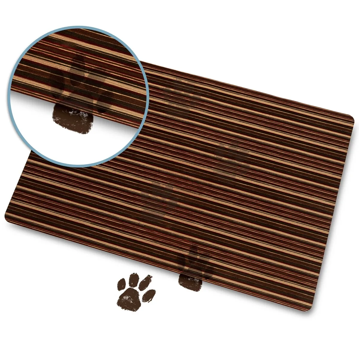 SoHome Smooth Step Striped Machine Washable Kitchen Mat. 24x35