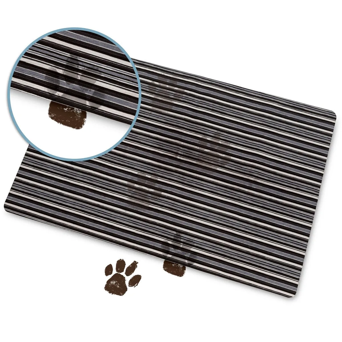 SoHome Smooth Step Striped Machine Washable Kitchen Mat. 24x35