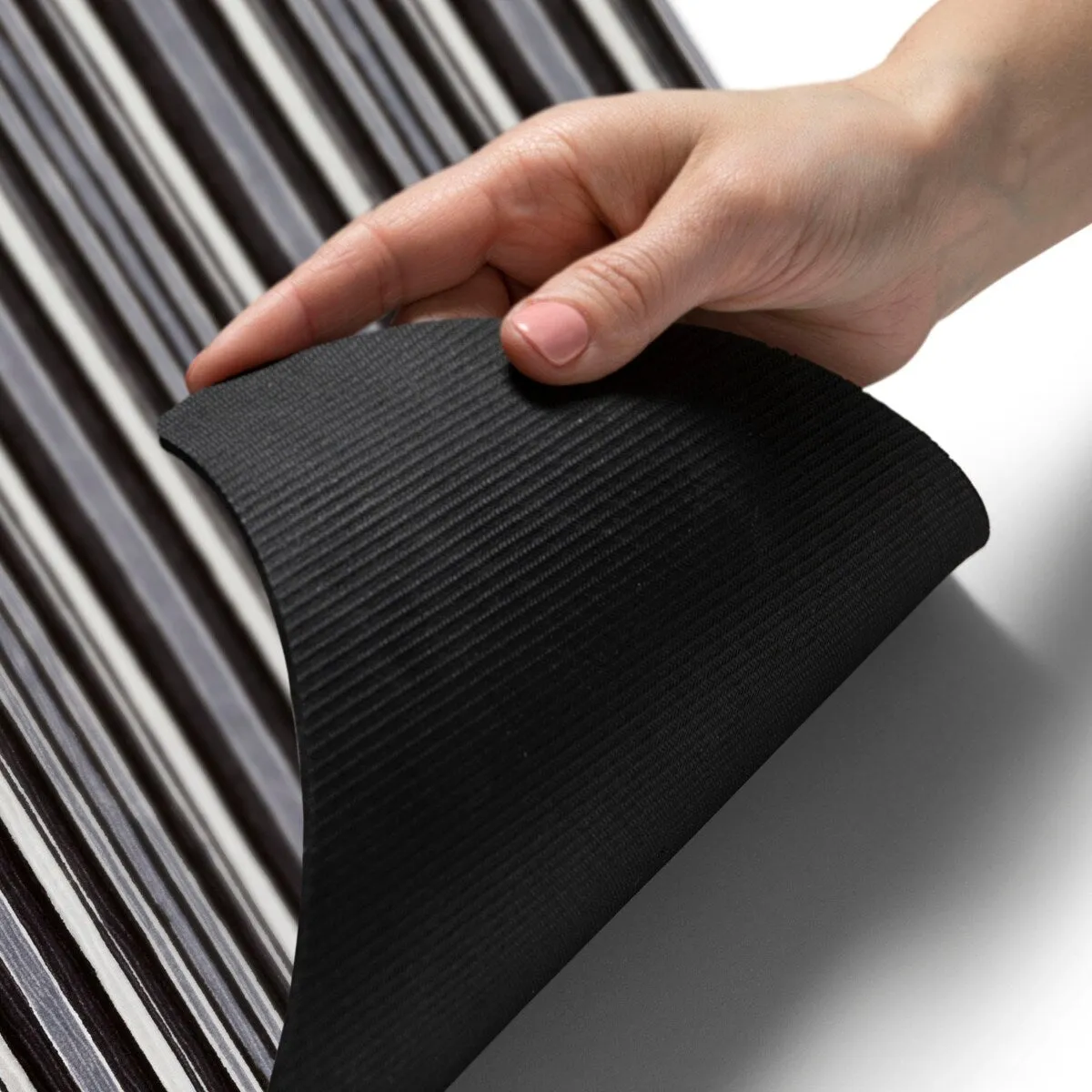 SoHome Smooth Step Striped Machine Washable Kitchen Mat. 24x35