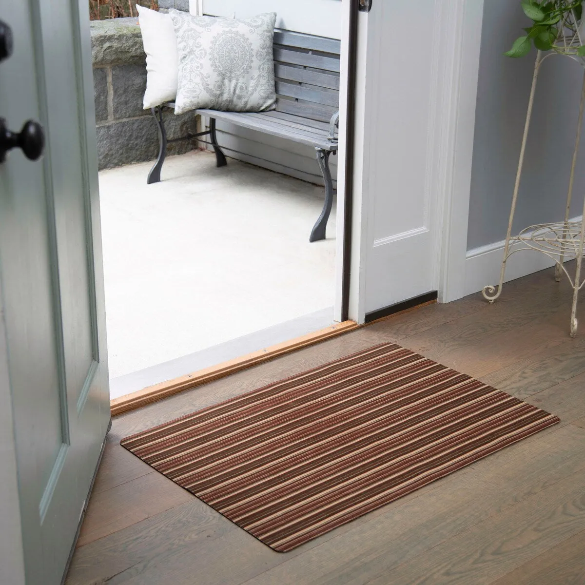 SoHome Smooth Step Striped Machine Washable Kitchen Mat. 24x35