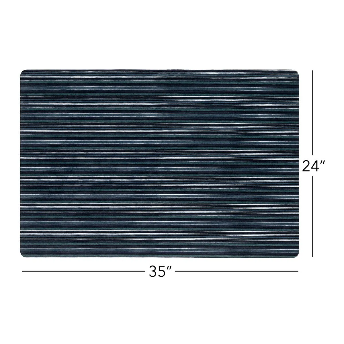 SoHome Smooth Step Striped Machine Washable Kitchen Mat. 24x35
