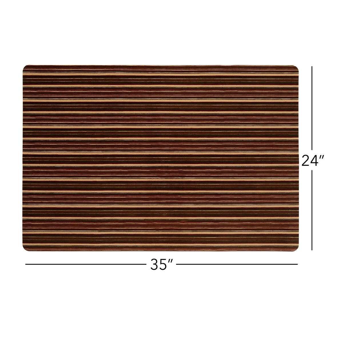 SoHome Smooth Step Striped Machine Washable Kitchen Mat. 24x35
