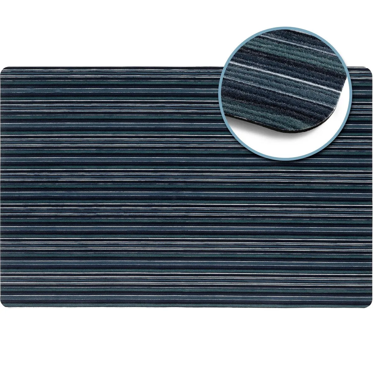 SoHome Smooth Step Striped Machine Washable Kitchen Mat. 24x35