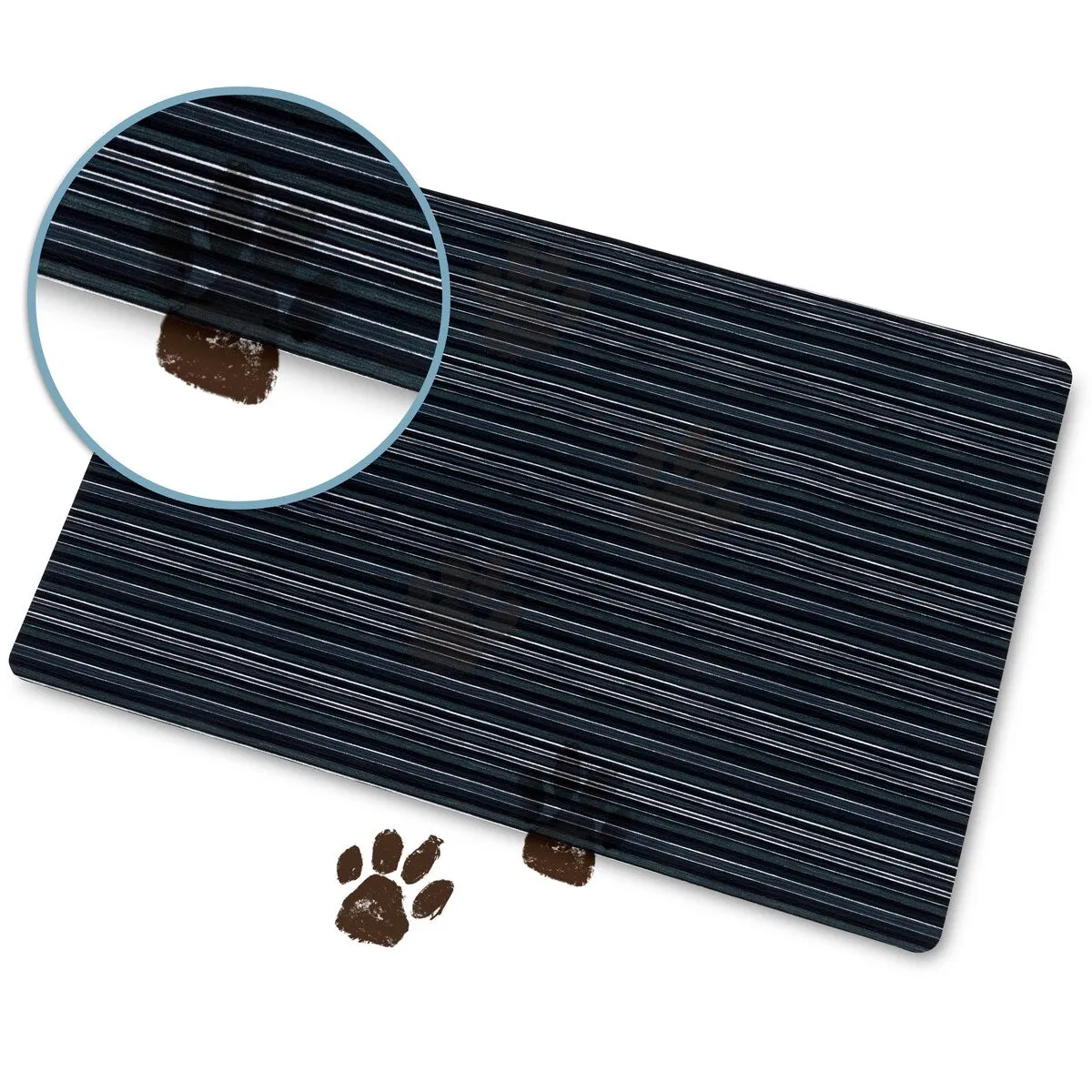 SoHome Smooth Step Striped Machine Washable Kitchen Mat. 24x35