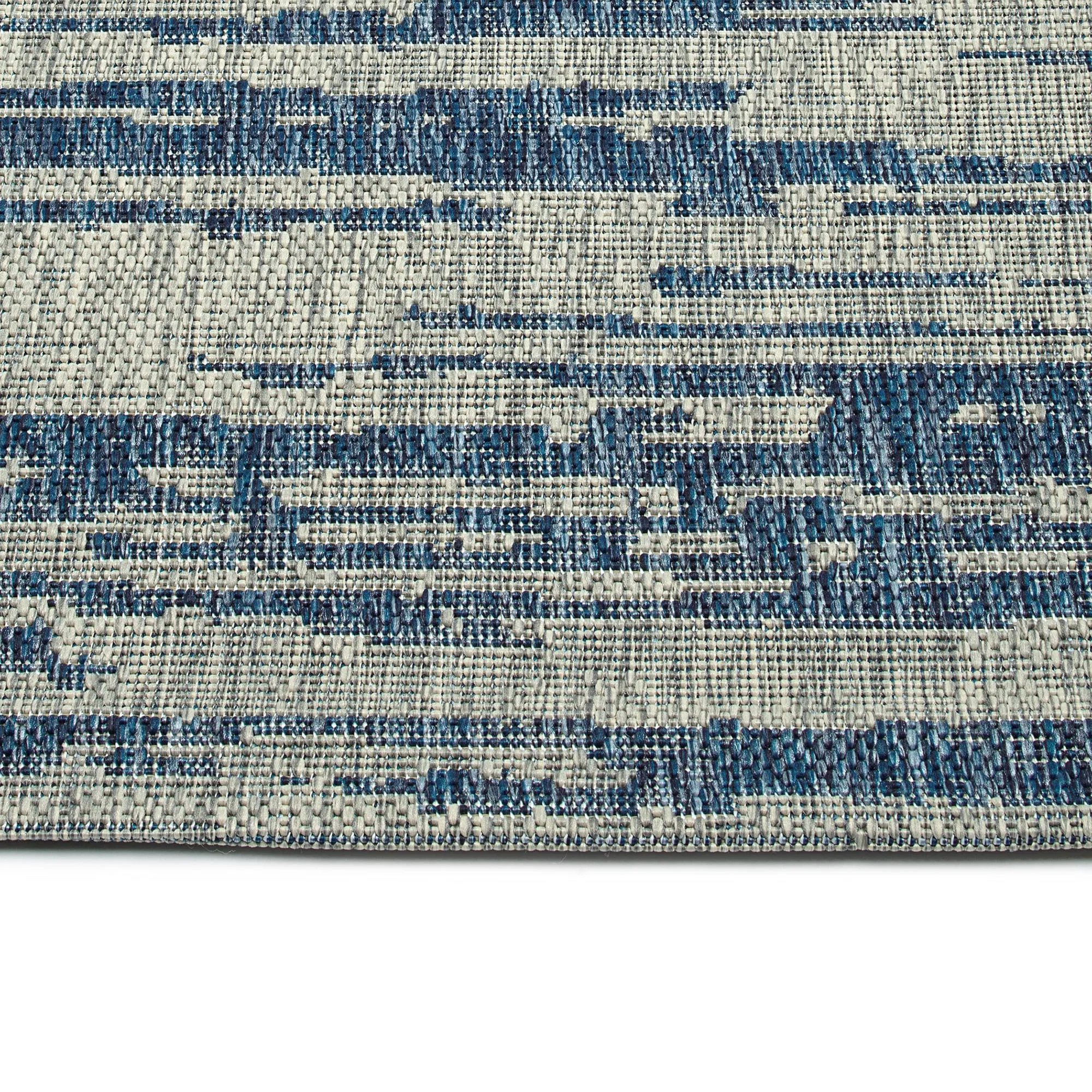 Soleri Navy Machine-Made Indoor/Outdoor Flatweave Area Rug
