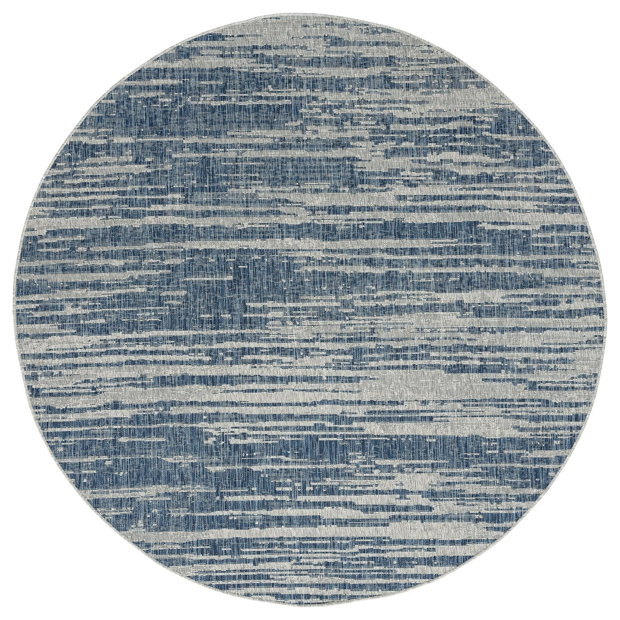 Soleri Navy Machine-Made Indoor/Outdoor Flatweave Area Rug