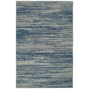 Soleri Navy Machine-Made Indoor/Outdoor Flatweave Area Rug