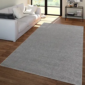 Solid Low-Pile Rug for Living Room in Plain Colors
