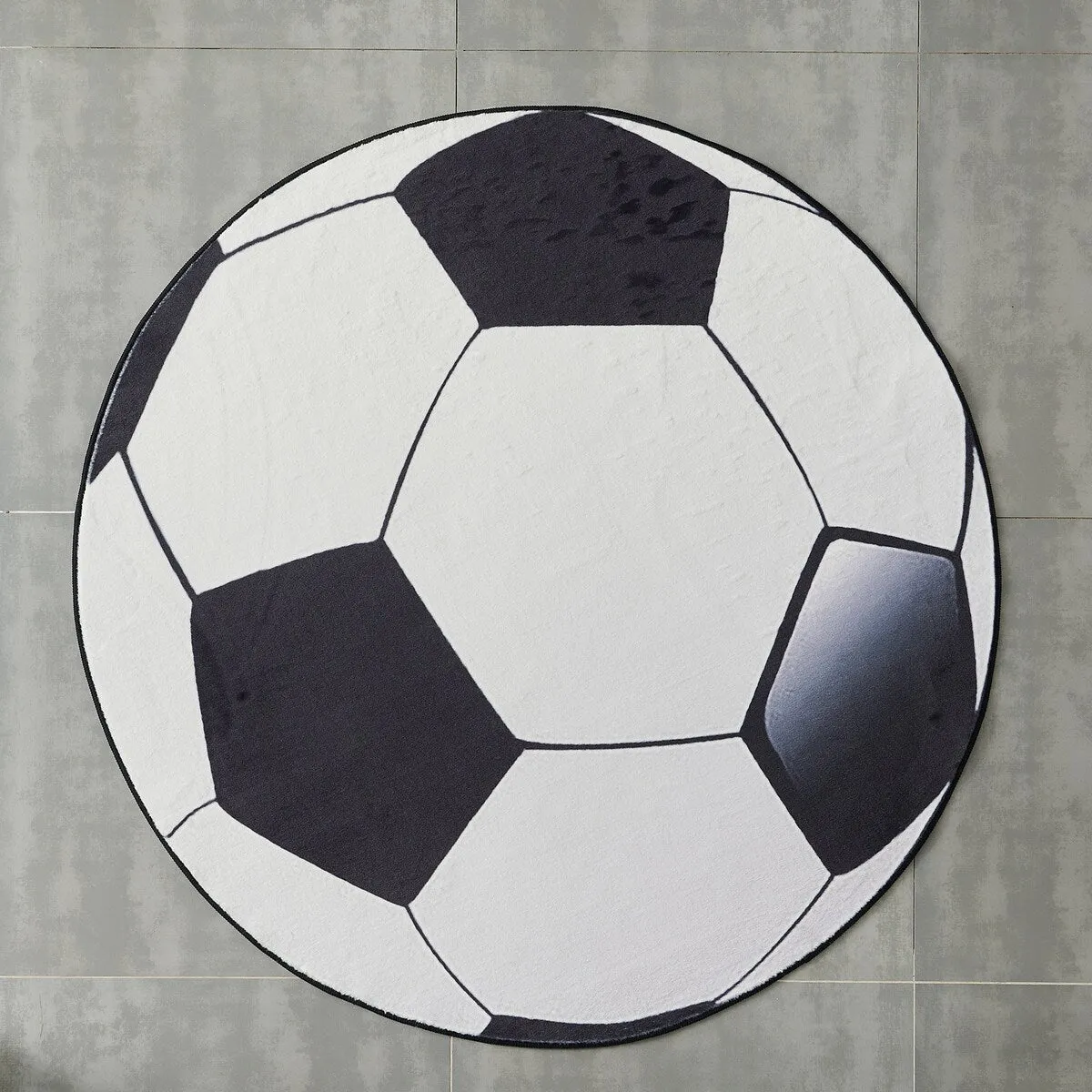 Sports Theme Shaped Printed Low Pile Area Rug