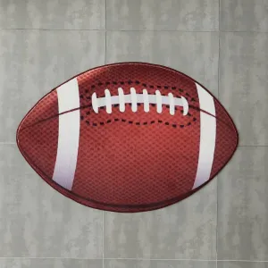 Sports Theme Shaped Printed Low Pile Area Rug