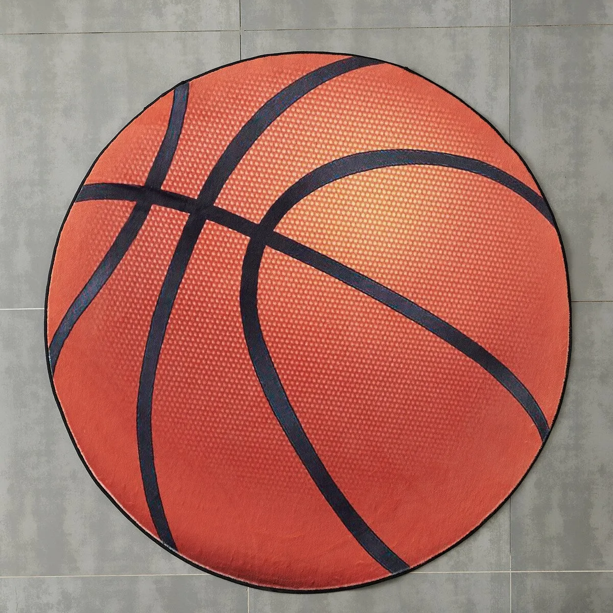 Sports Theme Shaped Printed Low Pile Area Rug