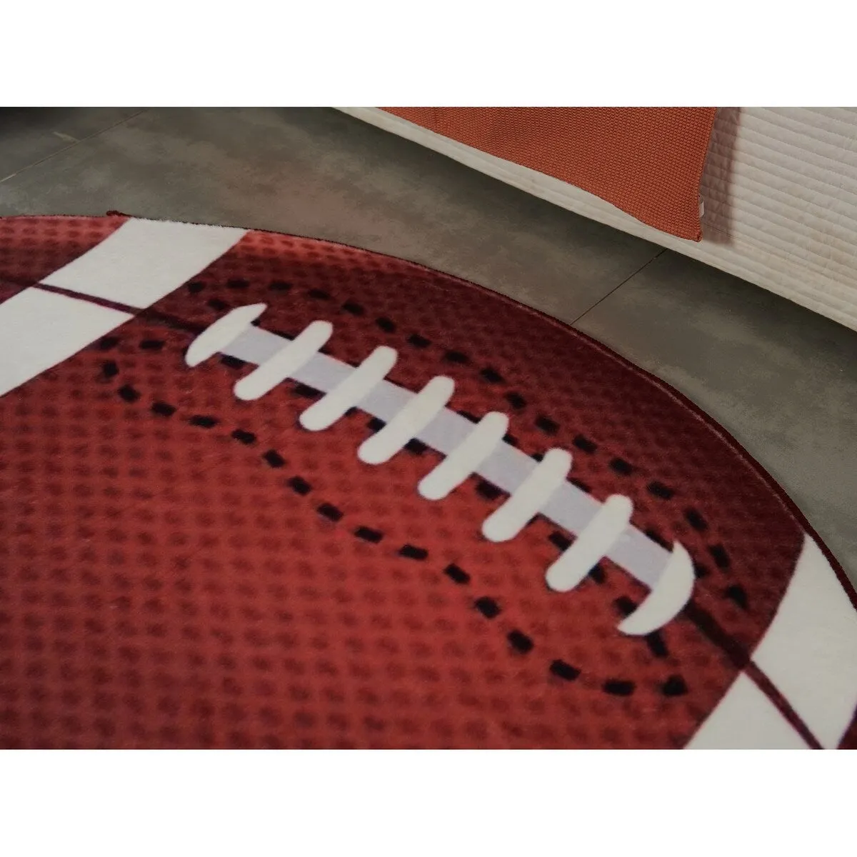 Sports Theme Shaped Printed Low Pile Area Rug