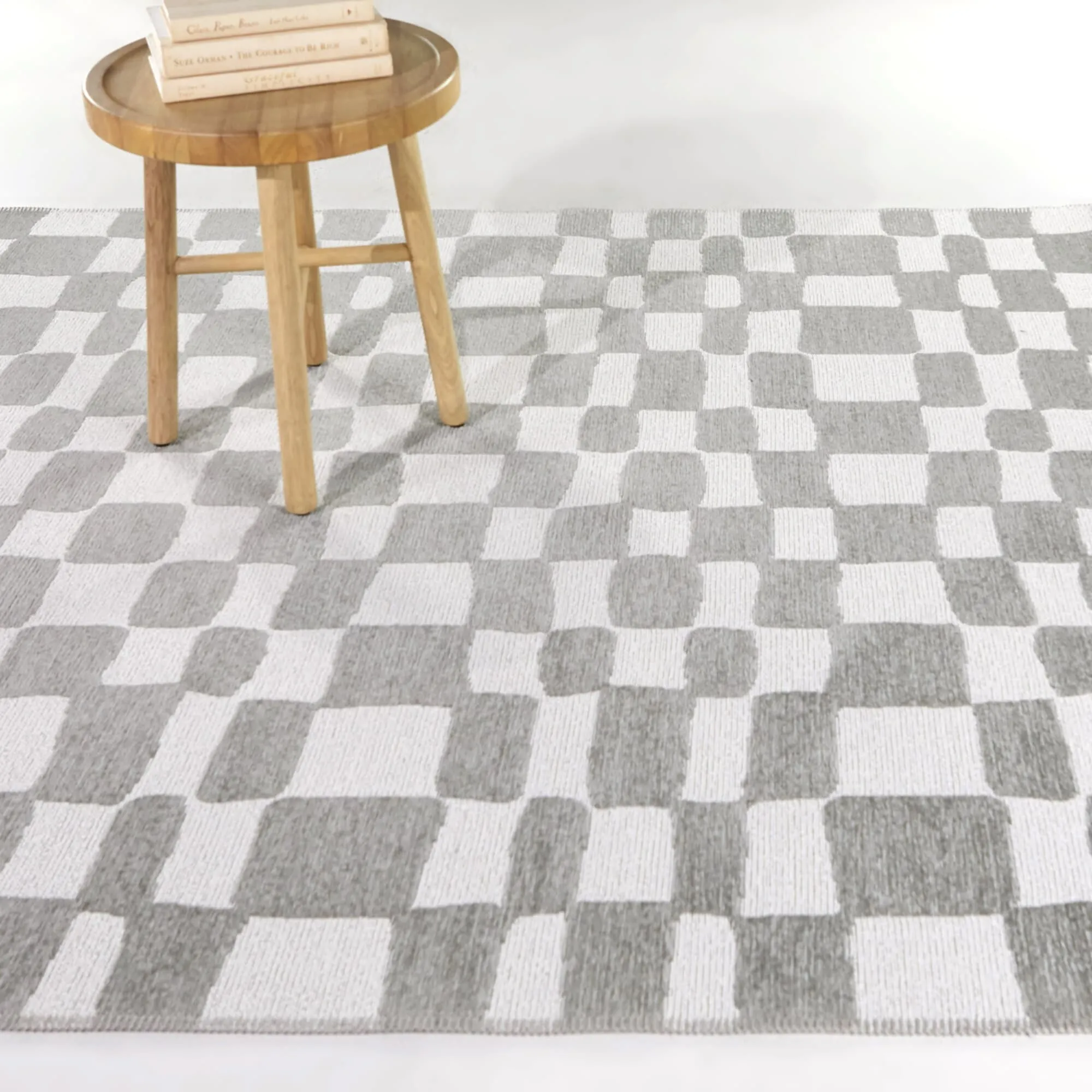 Straker Abstract Checkered Indoor/Outdoor Area Rug